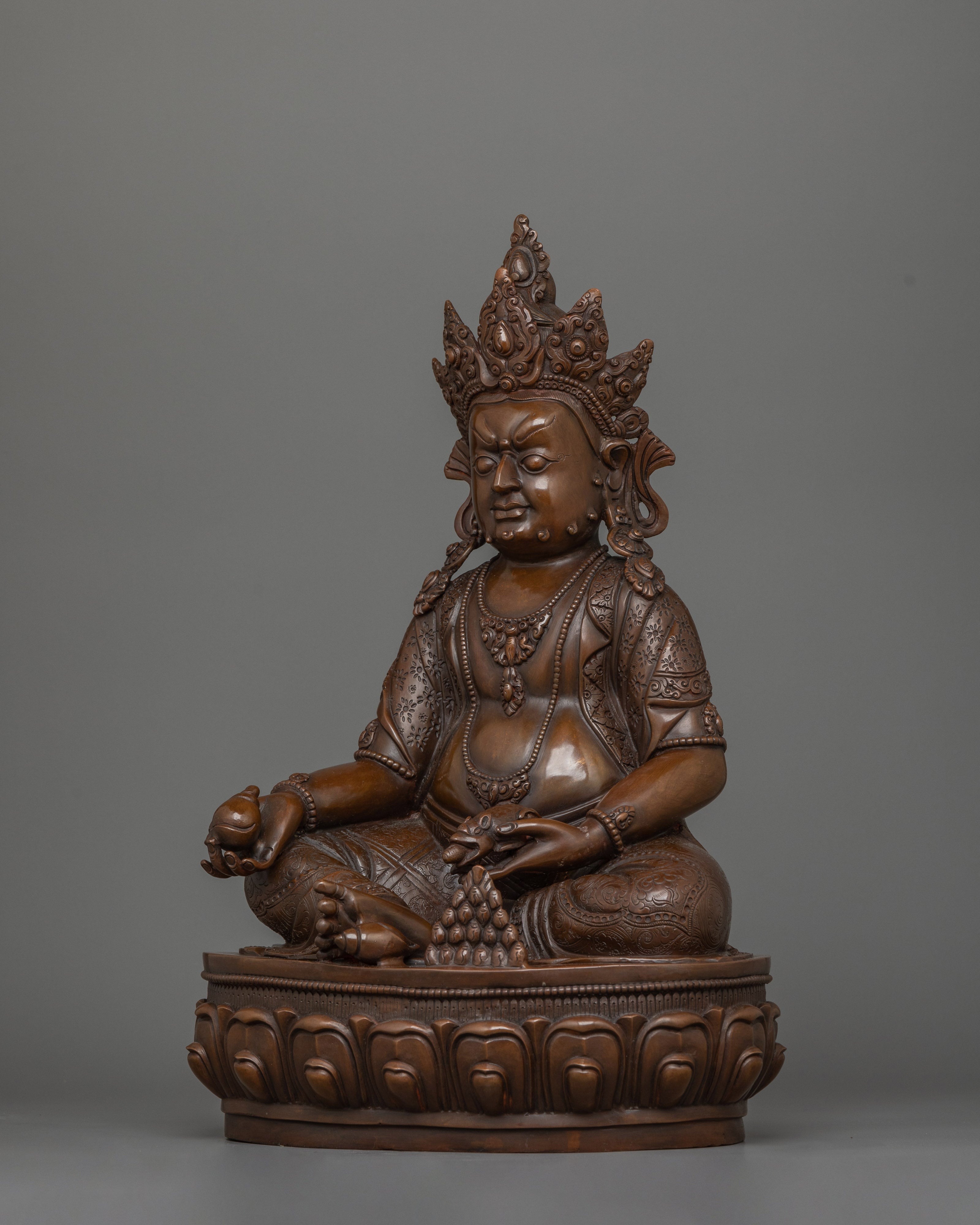 Tibetan Dzambhala Wealth God Statue | Deity for Abundance and Good Fortune