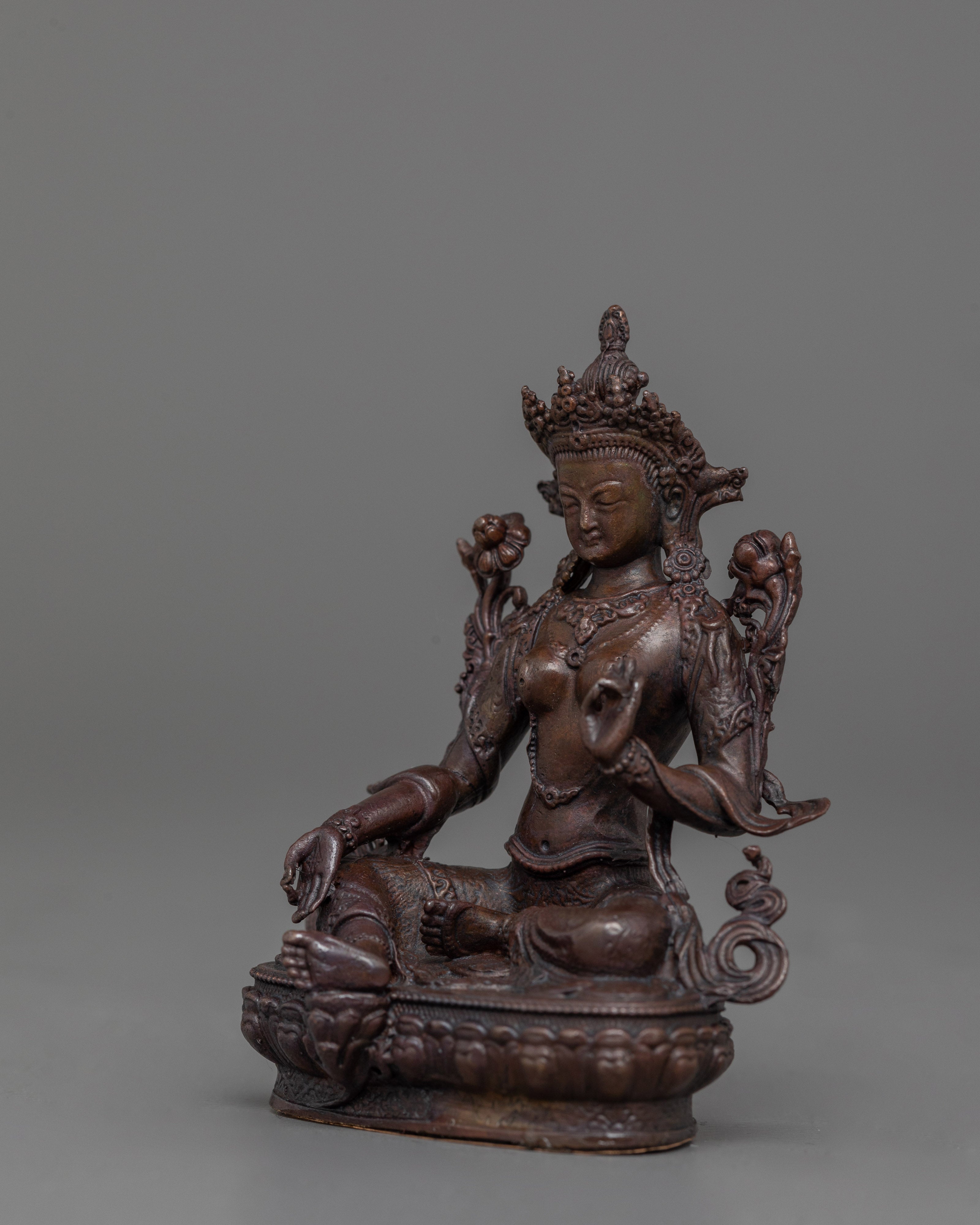 Tibetan Deity Sgrol ljang " Green Tara" Statue | The Mother of all Buddhas