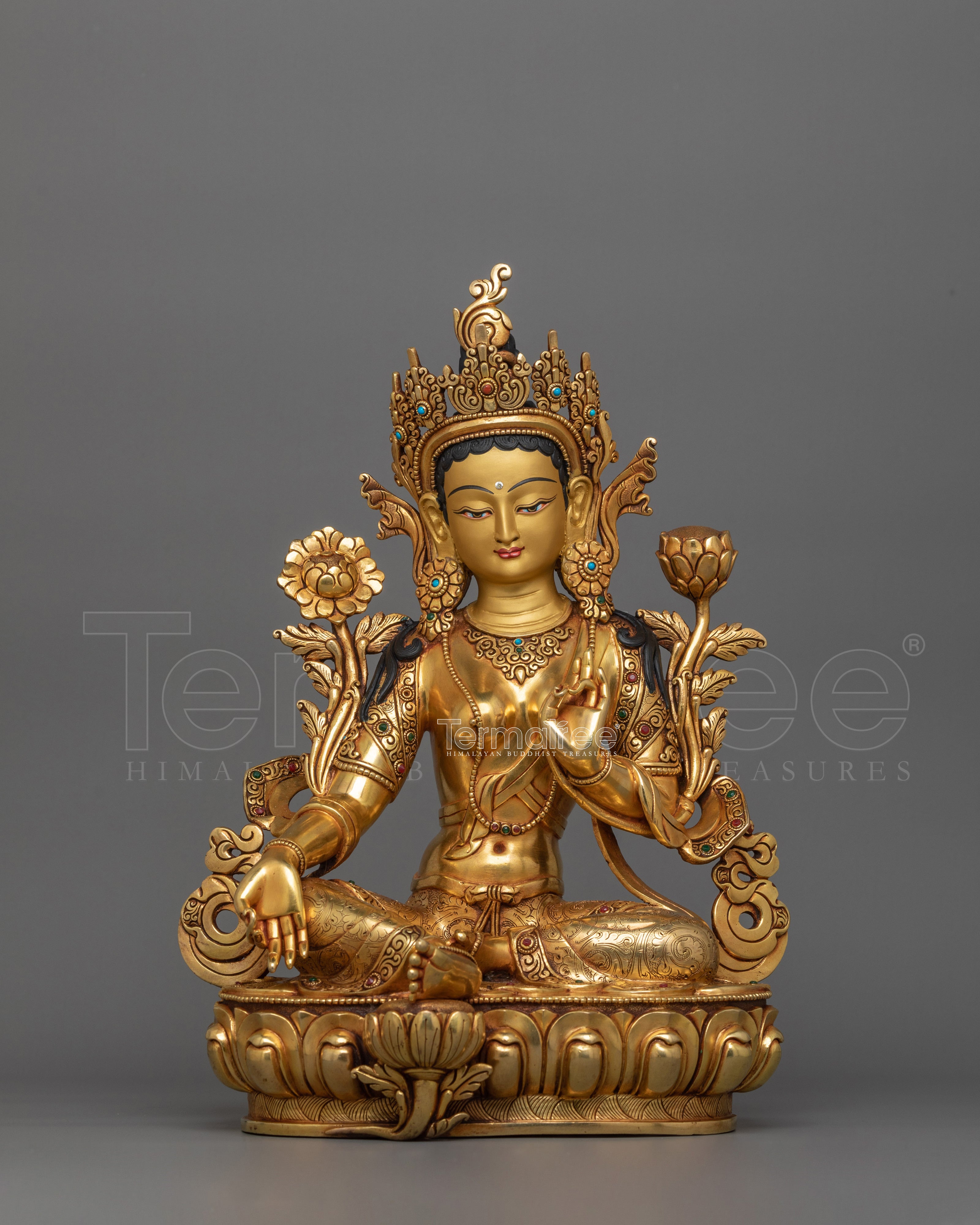 Tibetan Green Tara Goddess Statue | A Divine Symbol of Mercy and Enlightenment
