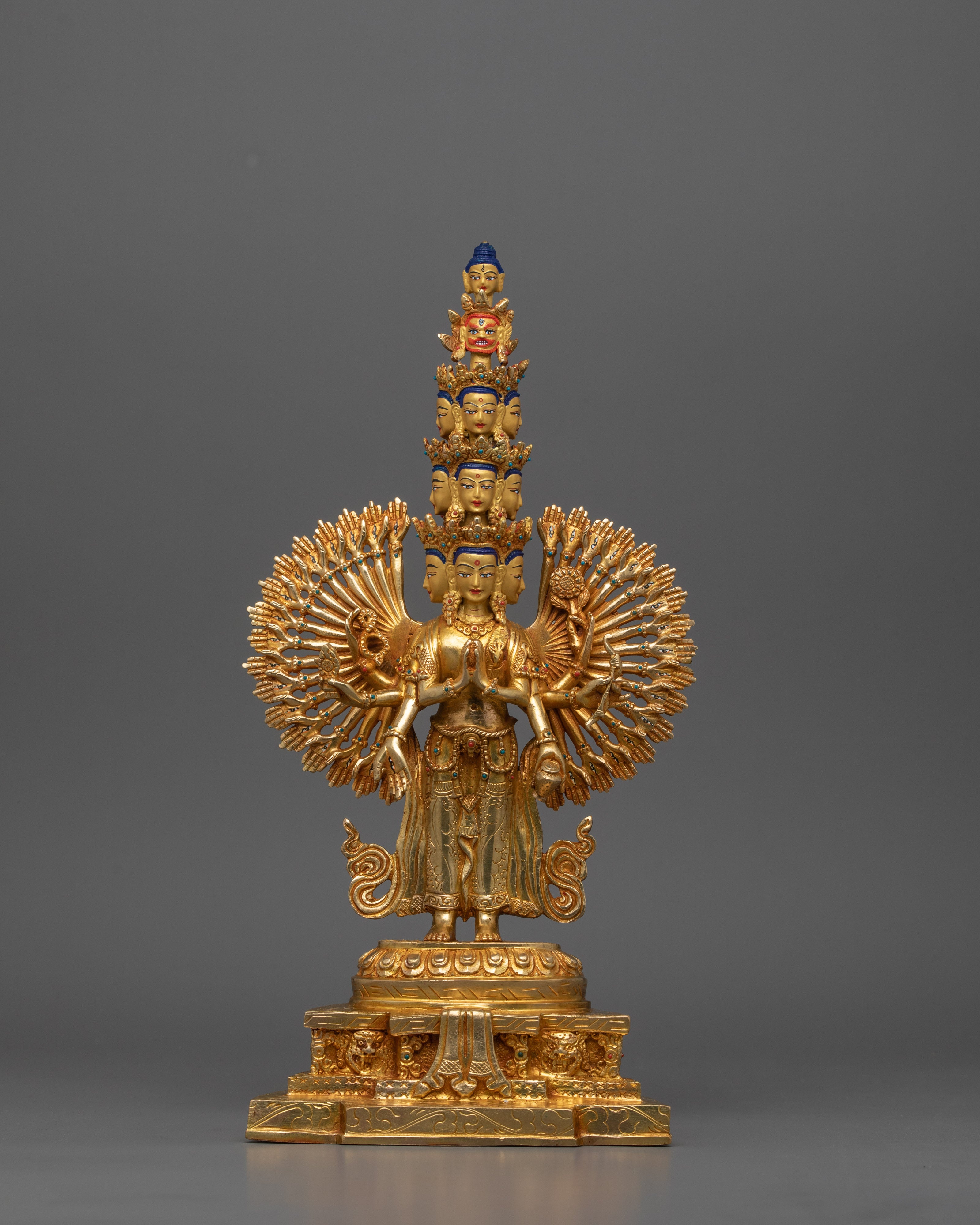 Thousand Armed Chenrezig FIgurine | Himalayan Traditional Sacred Artwork