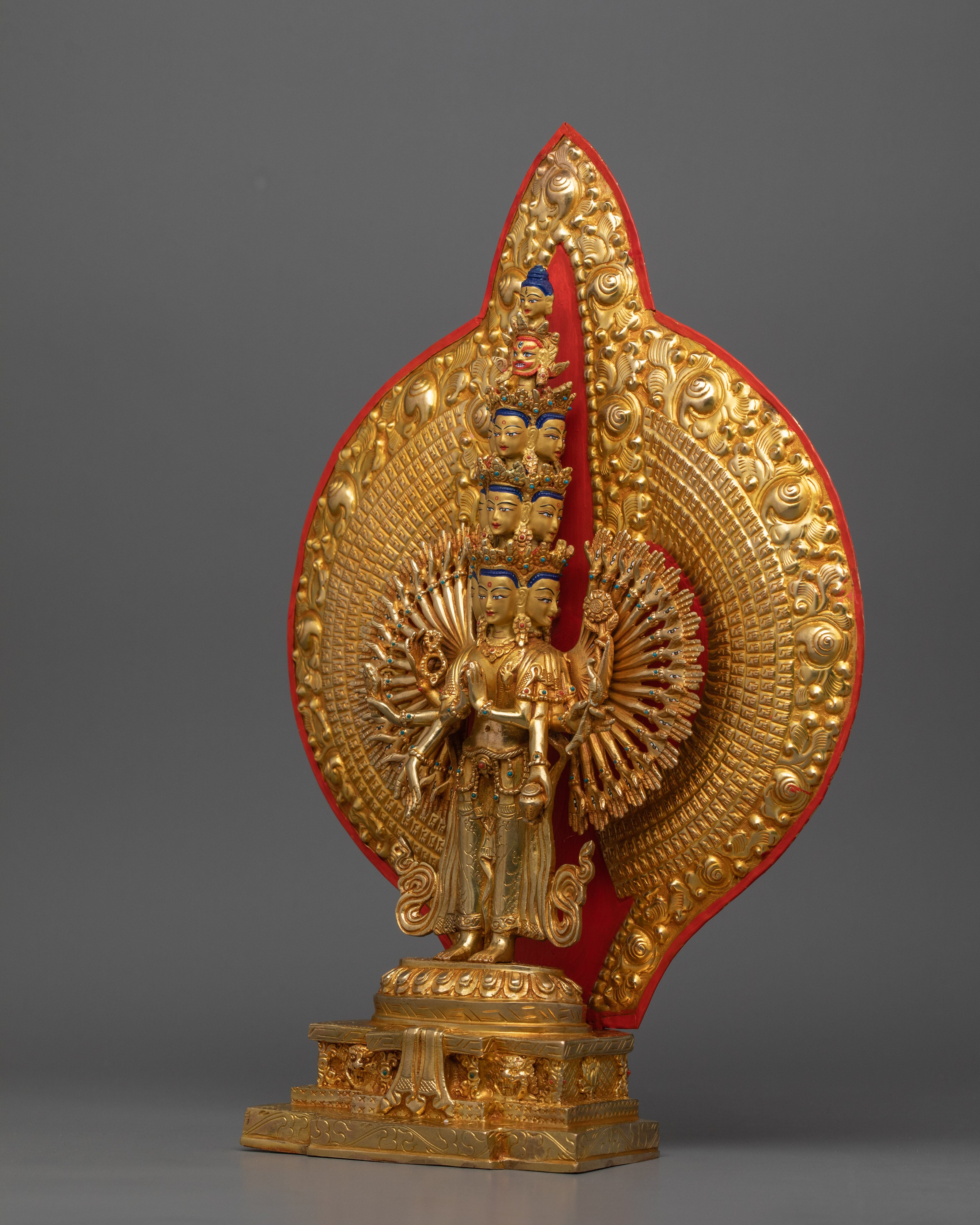 Thousand Armed Chenrezig FIgurine | Himalayan Traditional Sacred Artwork