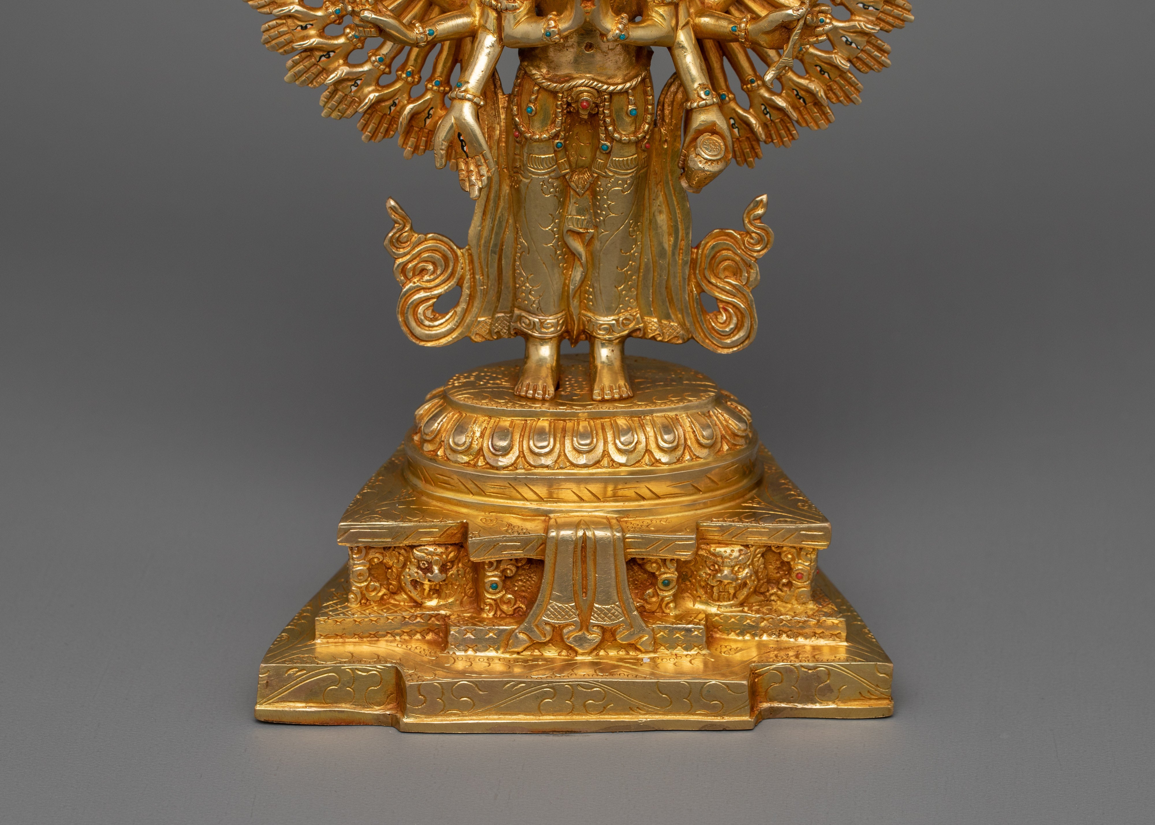 Thousand Armed Chenrezig FIgurine | Himalayan Traditional Sacred Artwork