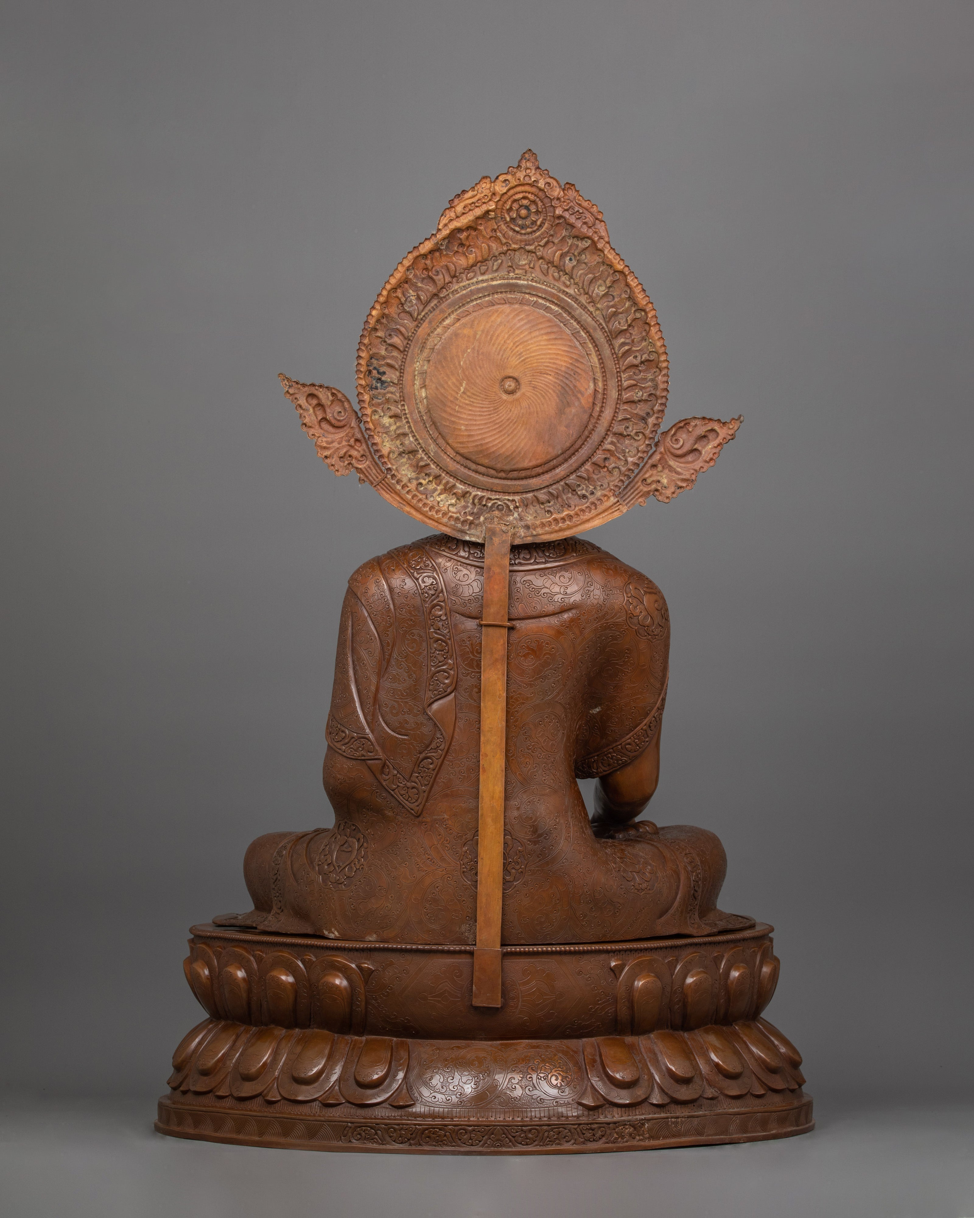 Shakyamuni Buddha Seated In Double Petal Lotus Seat Statue | The Enlightened One