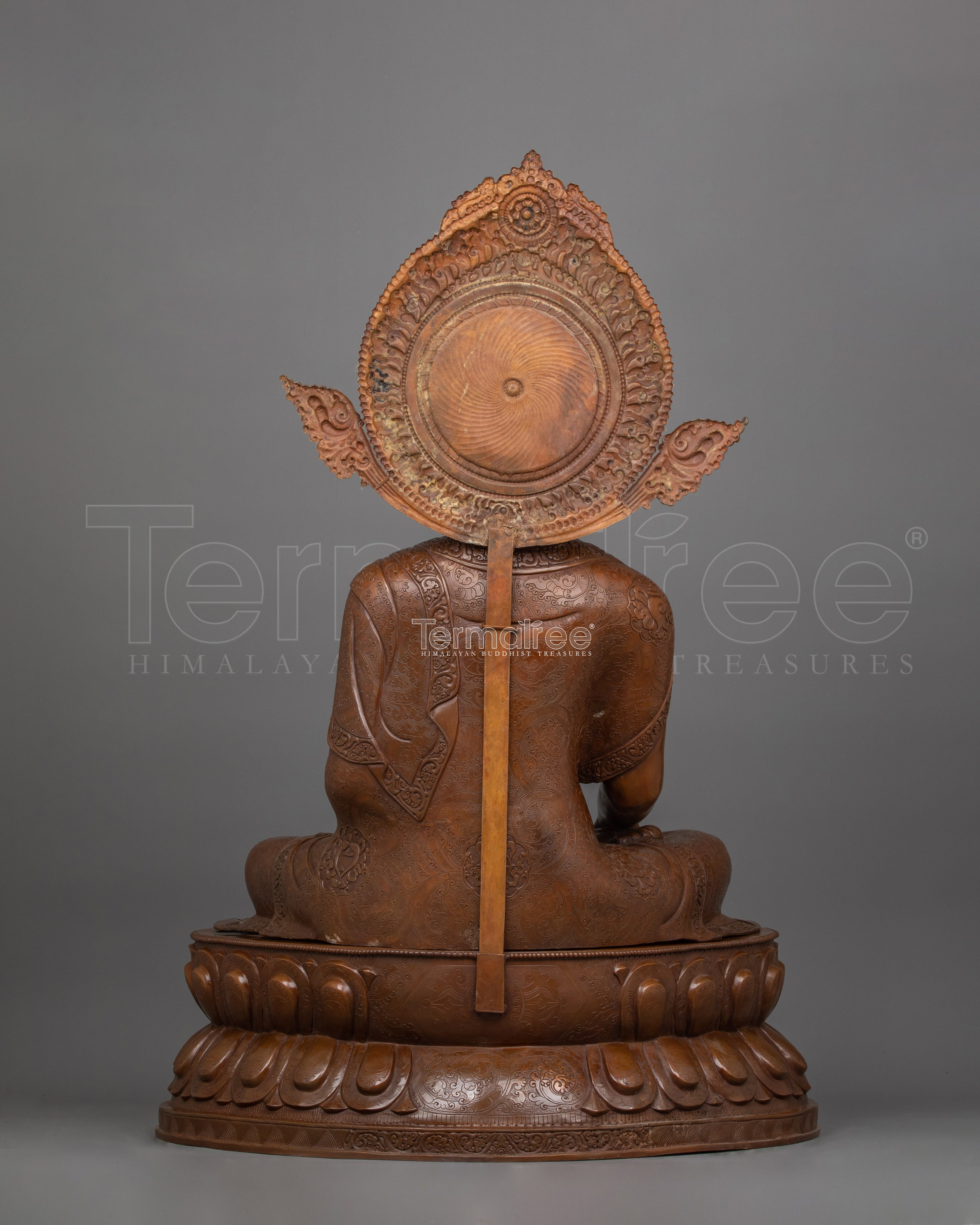 Shakyamuni Buddha Seated In Double Petal Lotus Seat Statue | The Enlightened One