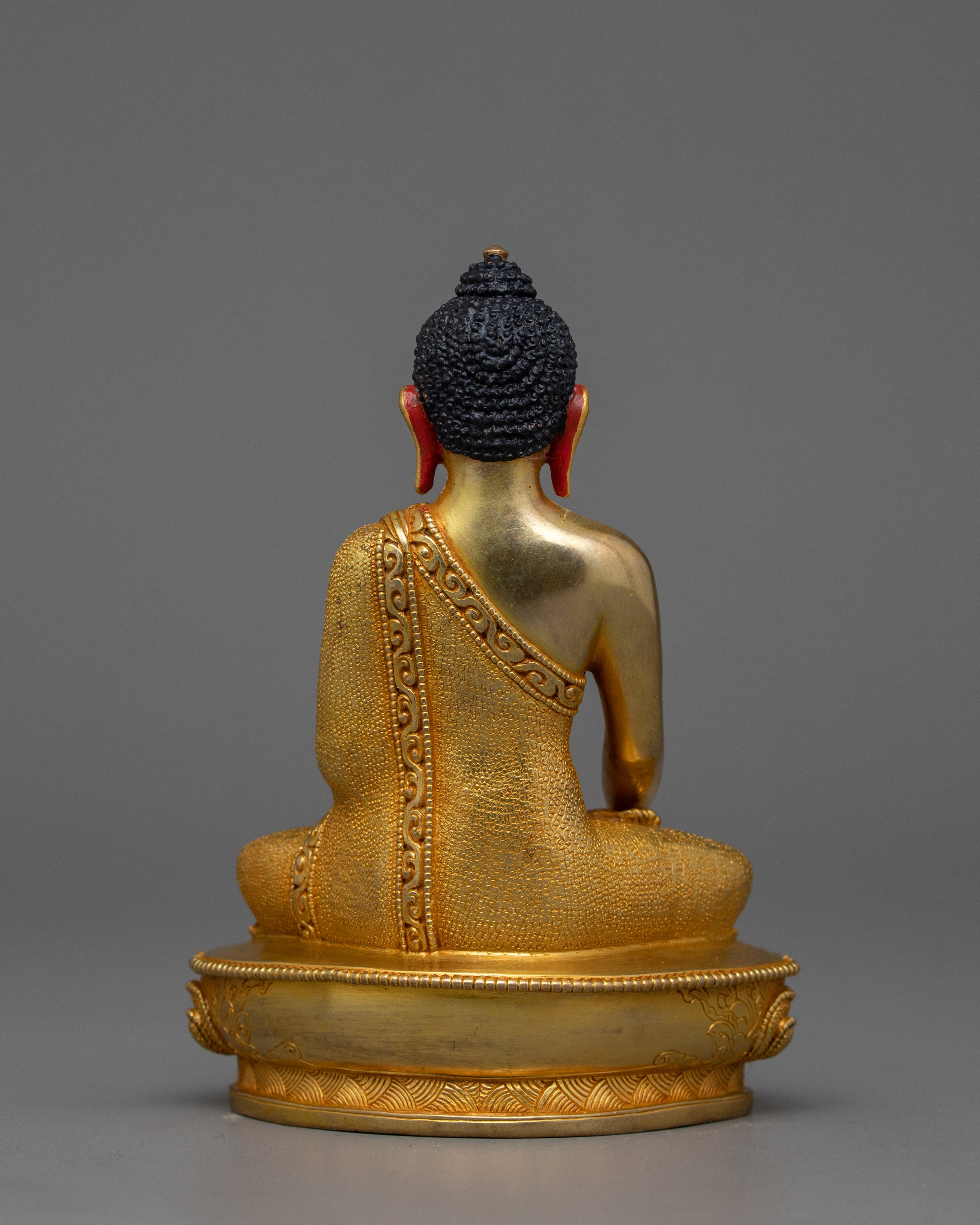Shakyamuni Buddha Spiritual Awakening Statue | 24k Gold Gilded Sculpture