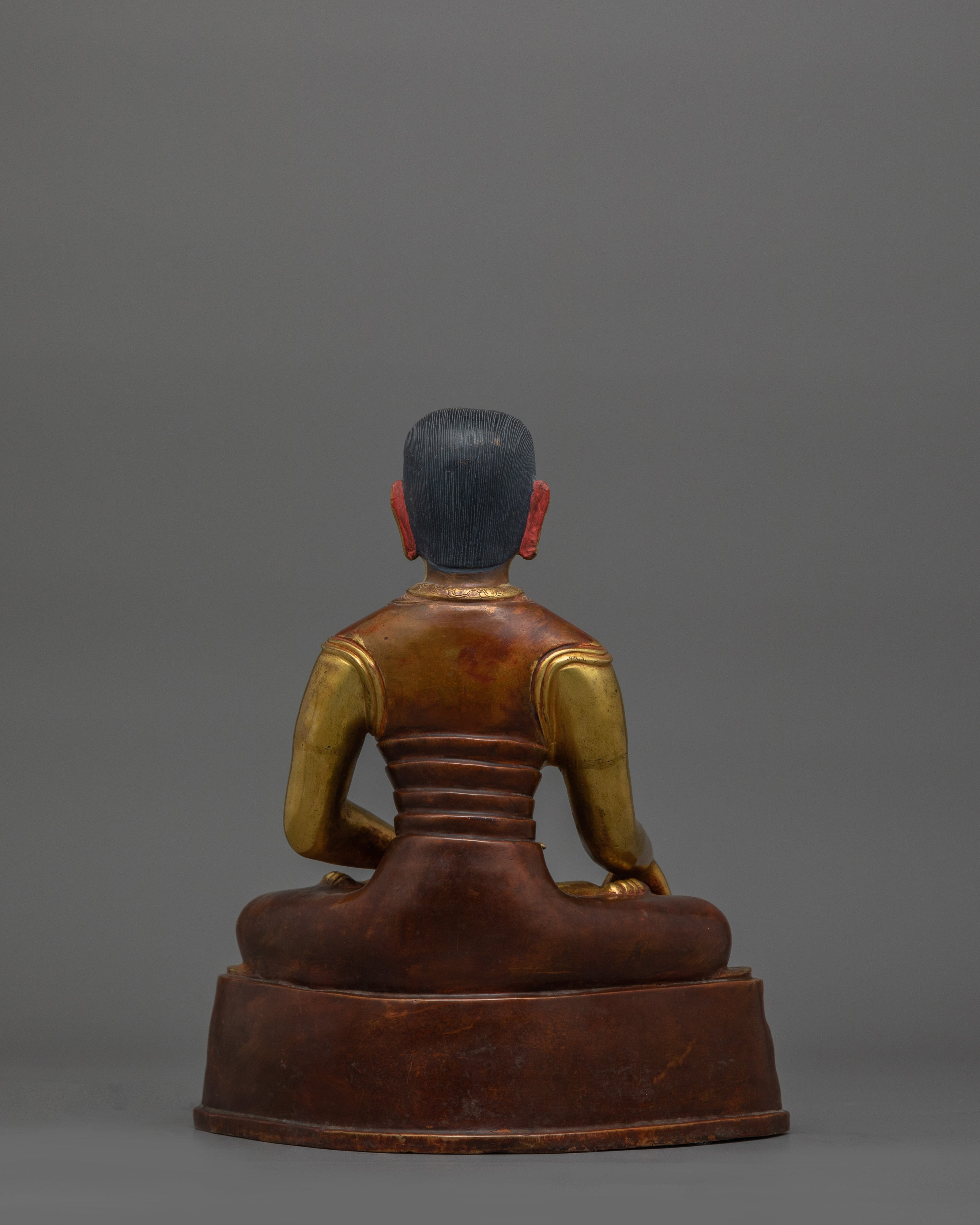 Himalayan Statue of Buddhist Masters of Tibet | 24K Gold Gilded Statue