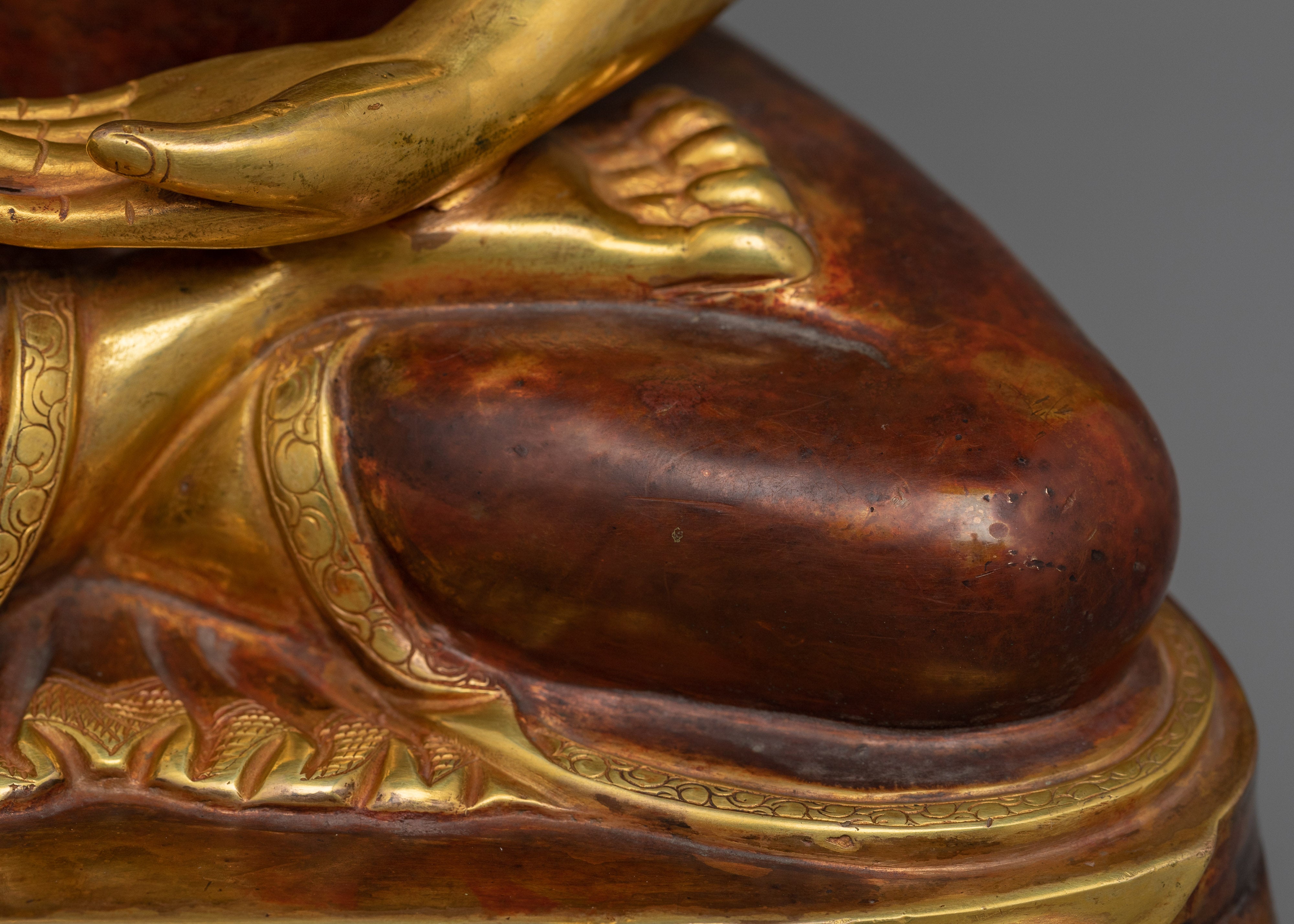 Himalayan Statue of Buddhist Masters of Tibet | 24K Gold Gilded Statue