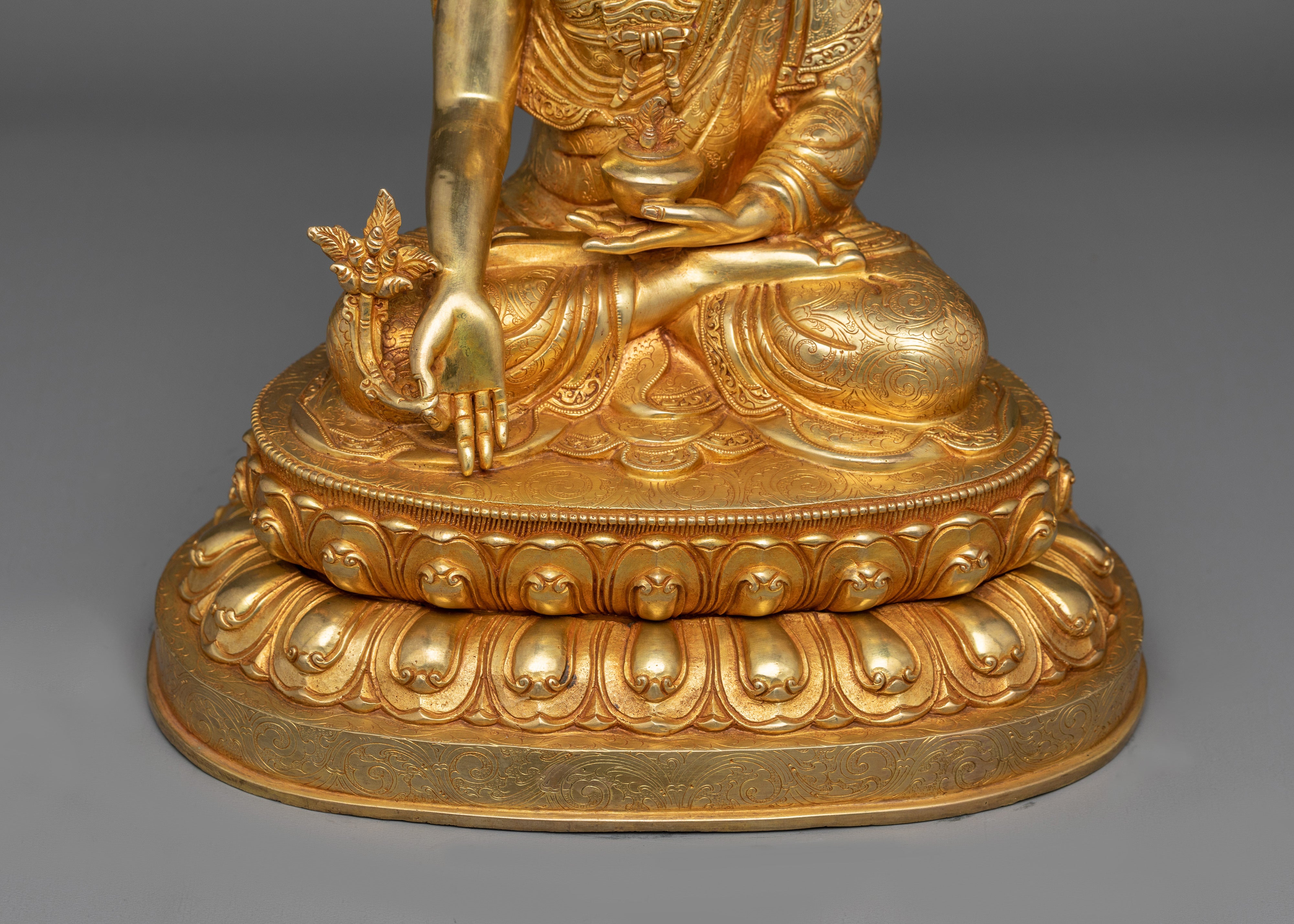 Handcrafted Medicine Buddha Deity Statue | Tibetan Healer and Protector