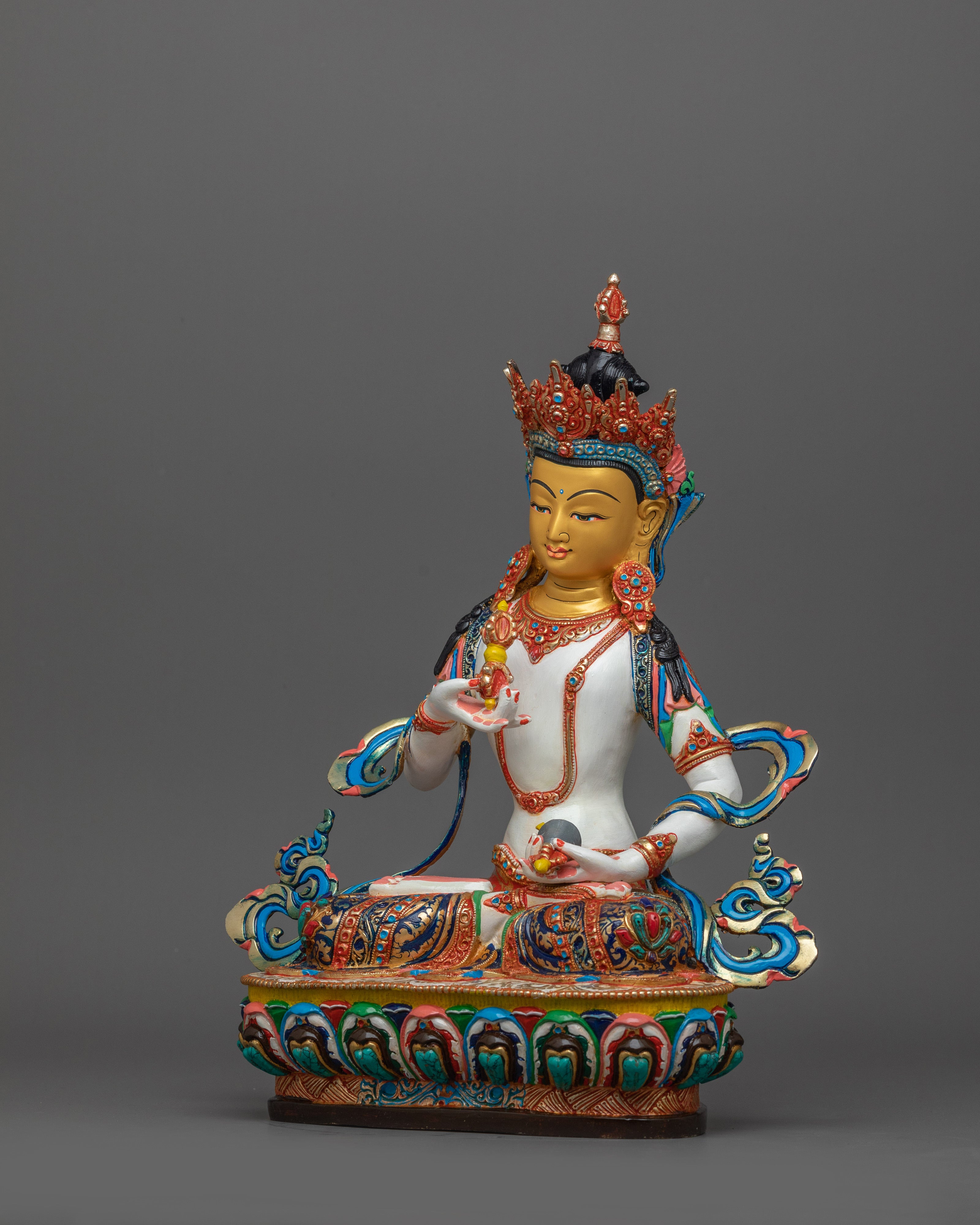 Vajrasattva Lord of Purification Figurine | Traditional Buddhist Himalayan Artwork