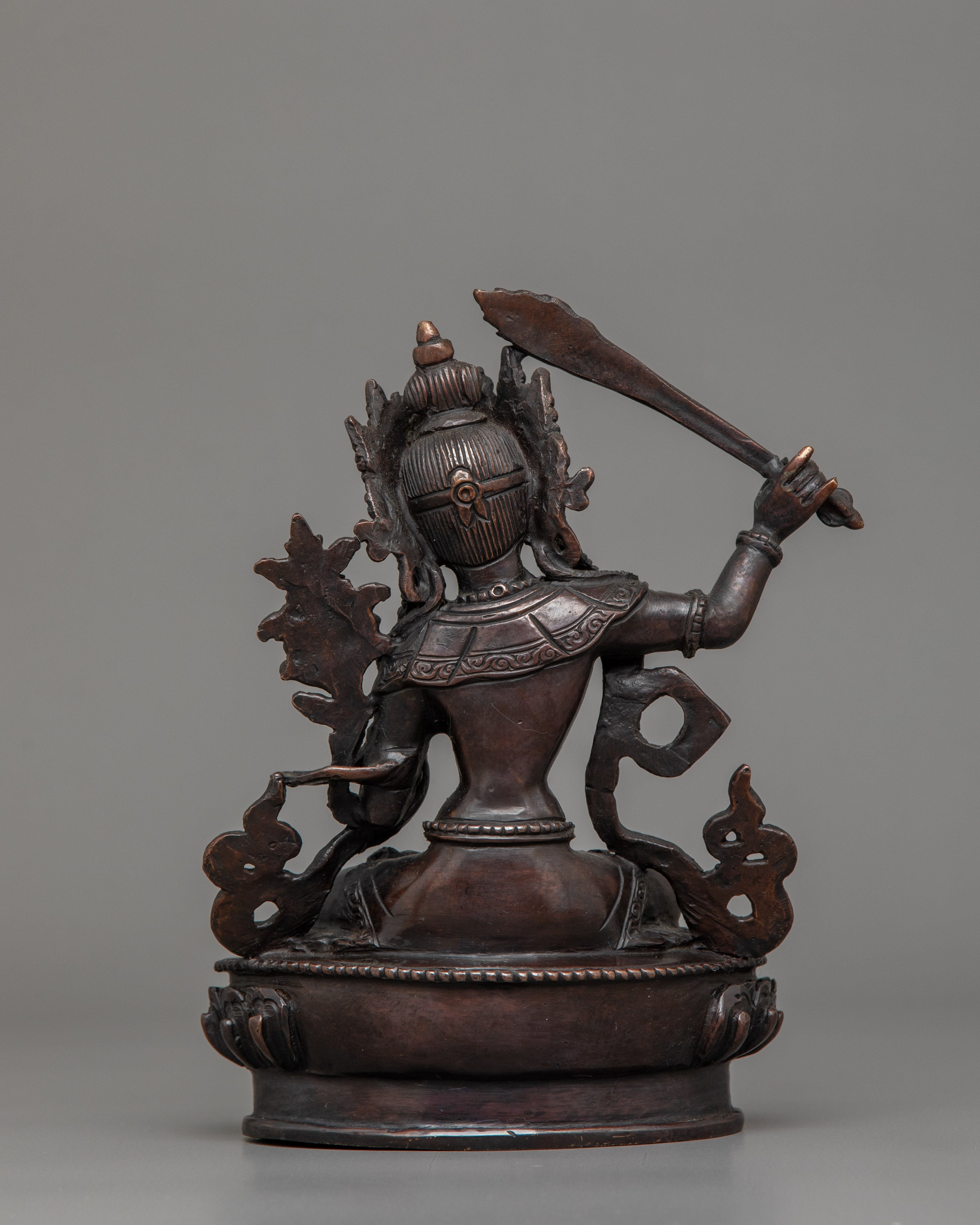 Manjushri Buddhist Deity of Wisdom Figurine | Symbol of Compassion