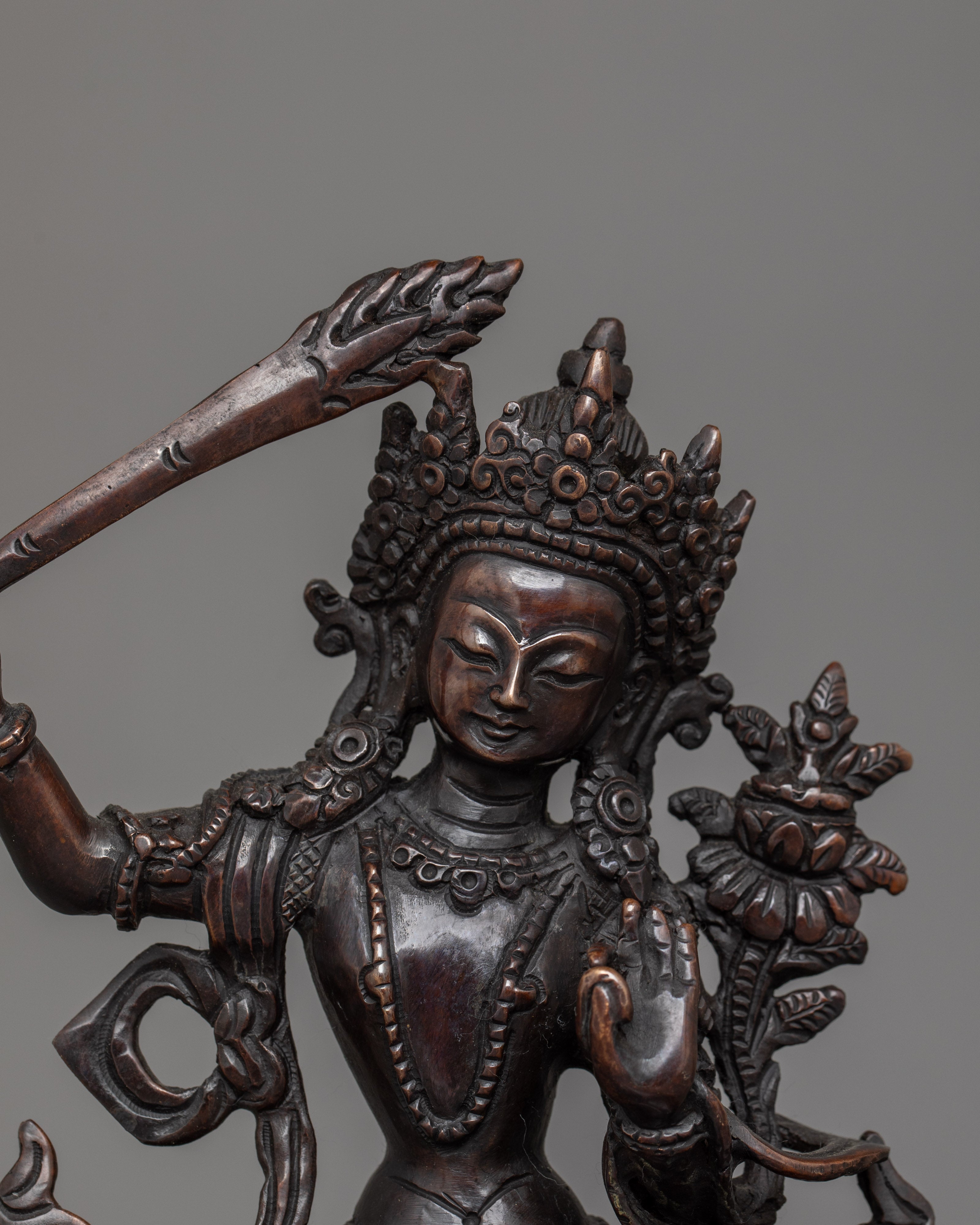 Manjushri Buddhist Deity of Wisdom Figurine | Symbol of Compassion