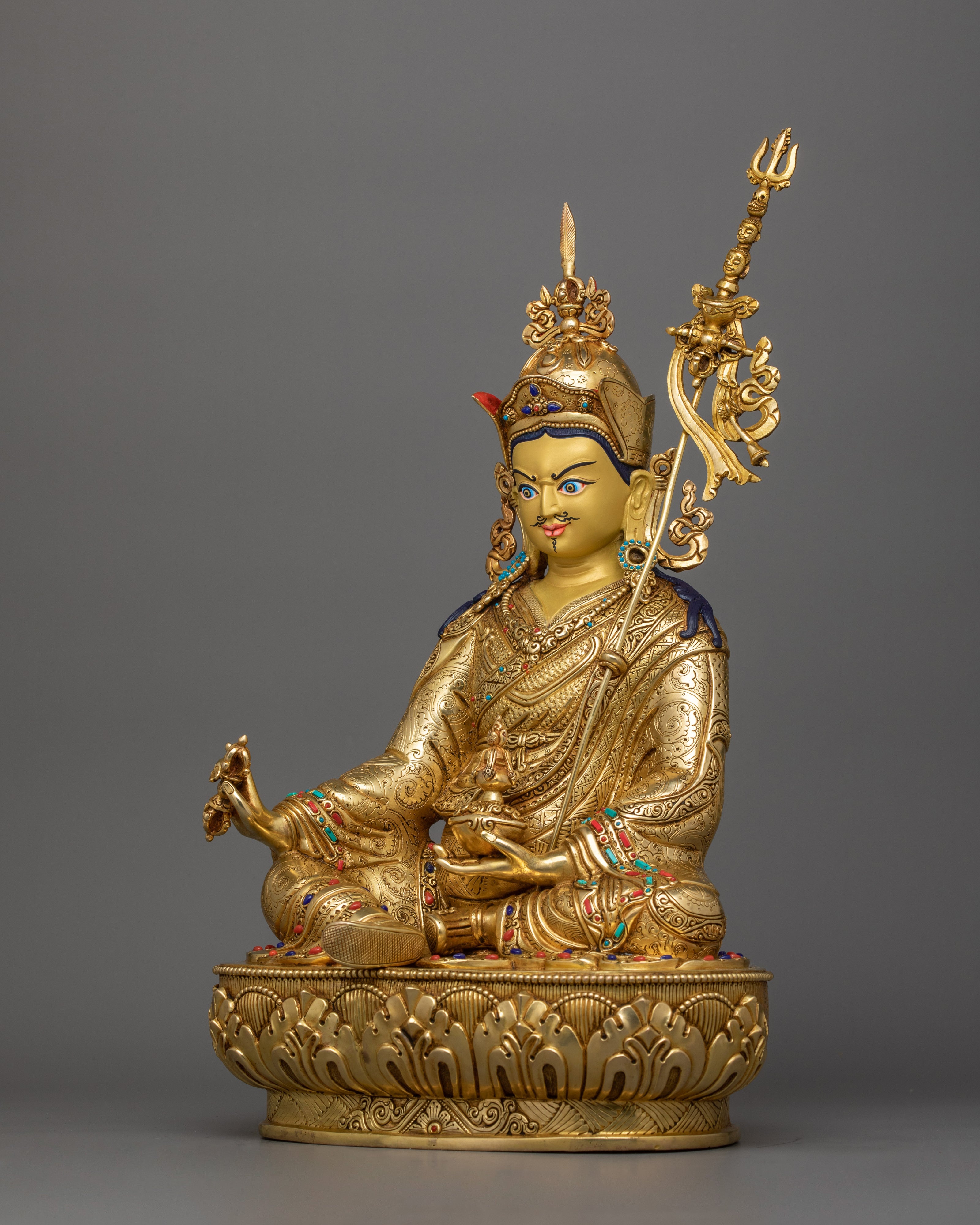Tantric Master Padmasambhava Figurine | Spiritual Transformation and Meditation Decor