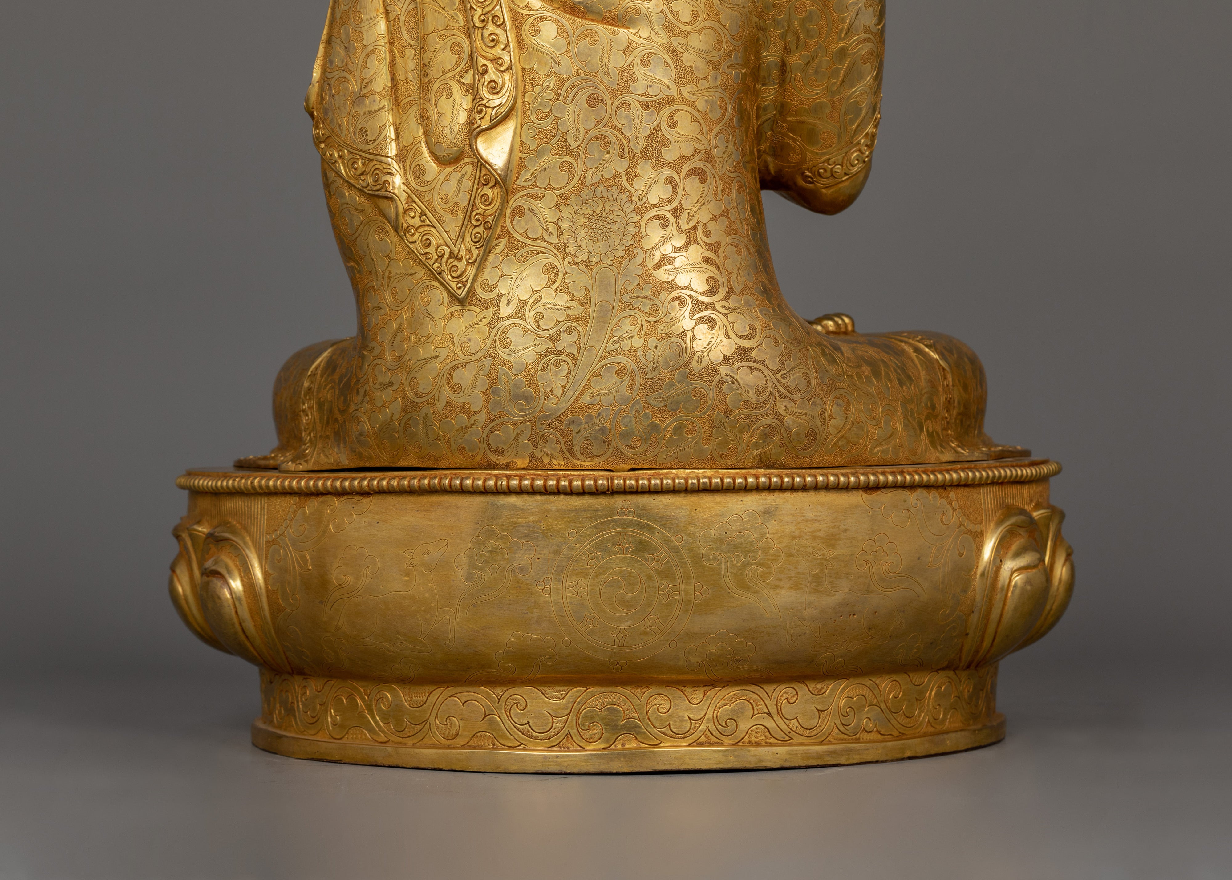 Handmade Tsongkhapa Trio Statues Set | Handcrafted Buddhist Masters Artwork