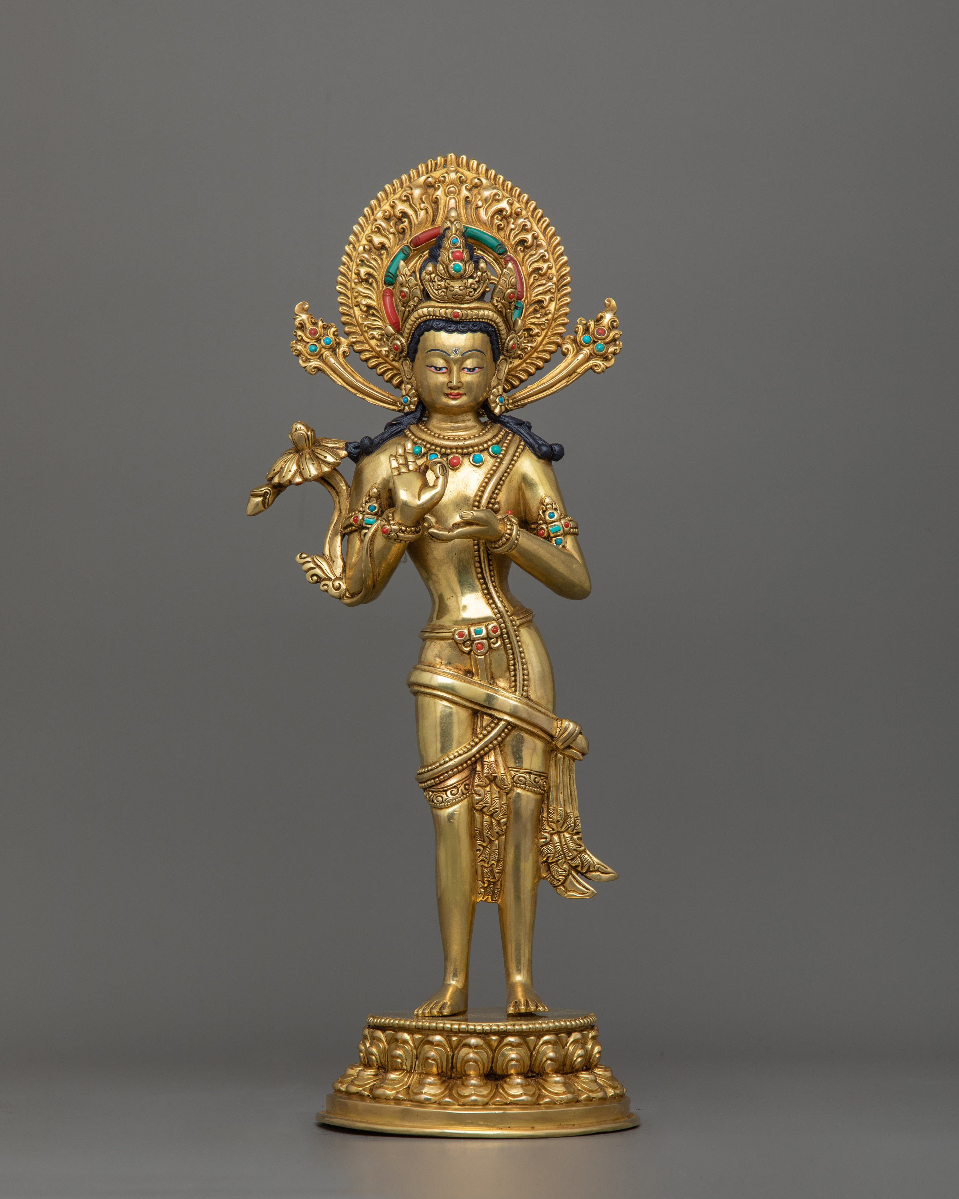 Handmade Lokeshwor Set Statue | Buddhist Deity of Compassion, and Wisdom