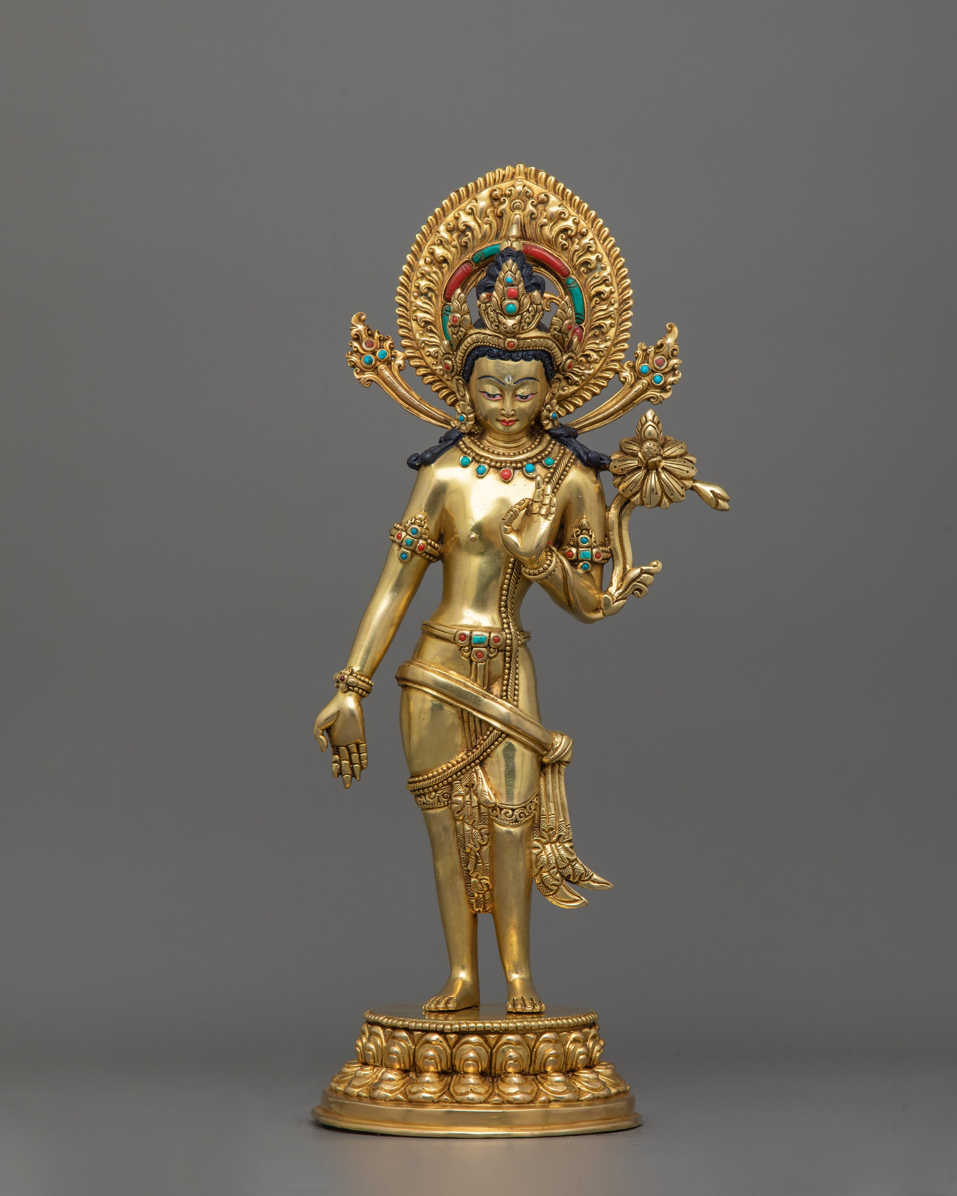 Handmade Lokeshwor Set Statue | Buddhist Deity of Compassion, and Wisdom