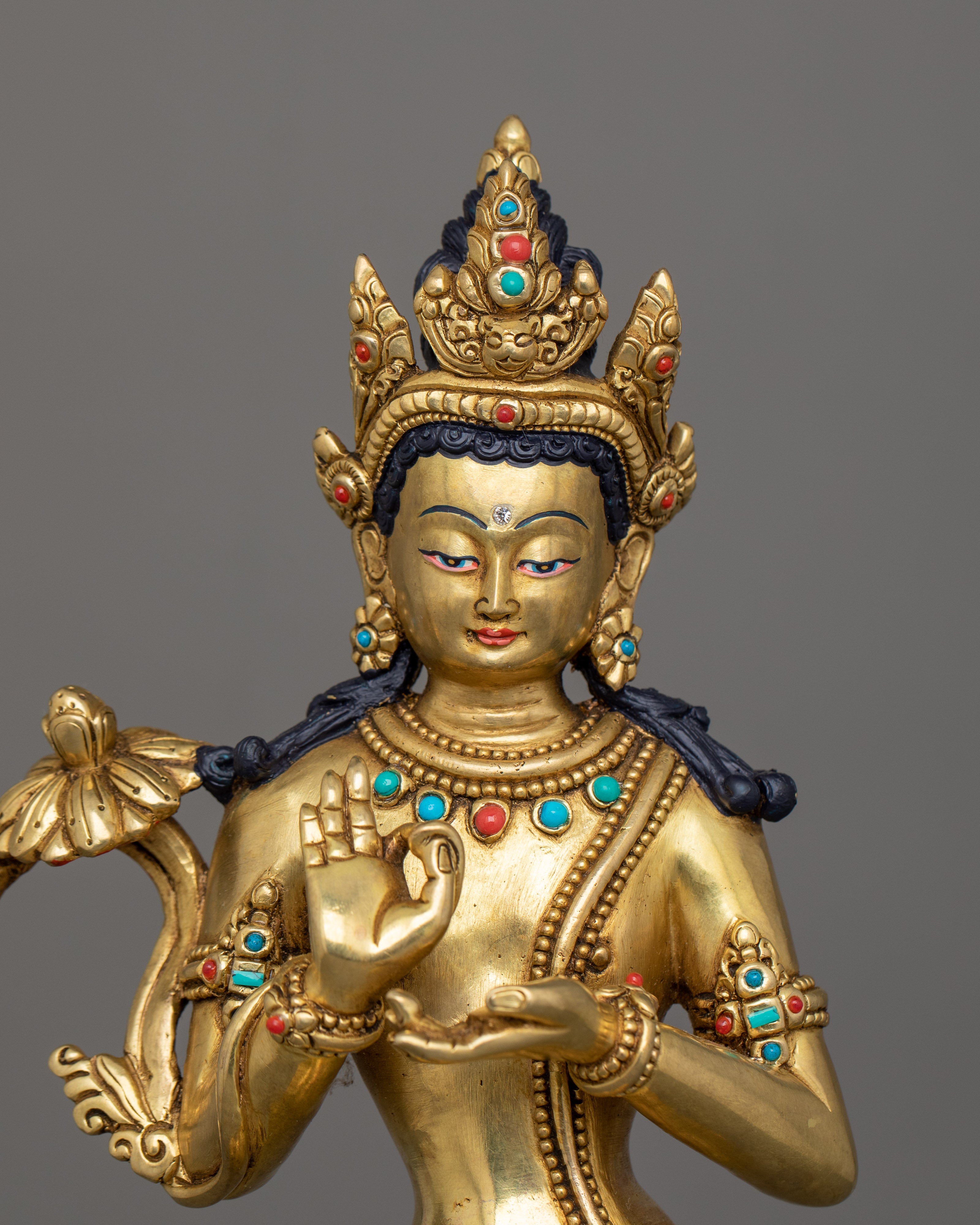 Handmade Lokeshwor Set Statue | Buddhist Deity of Compassion, and Wisdom