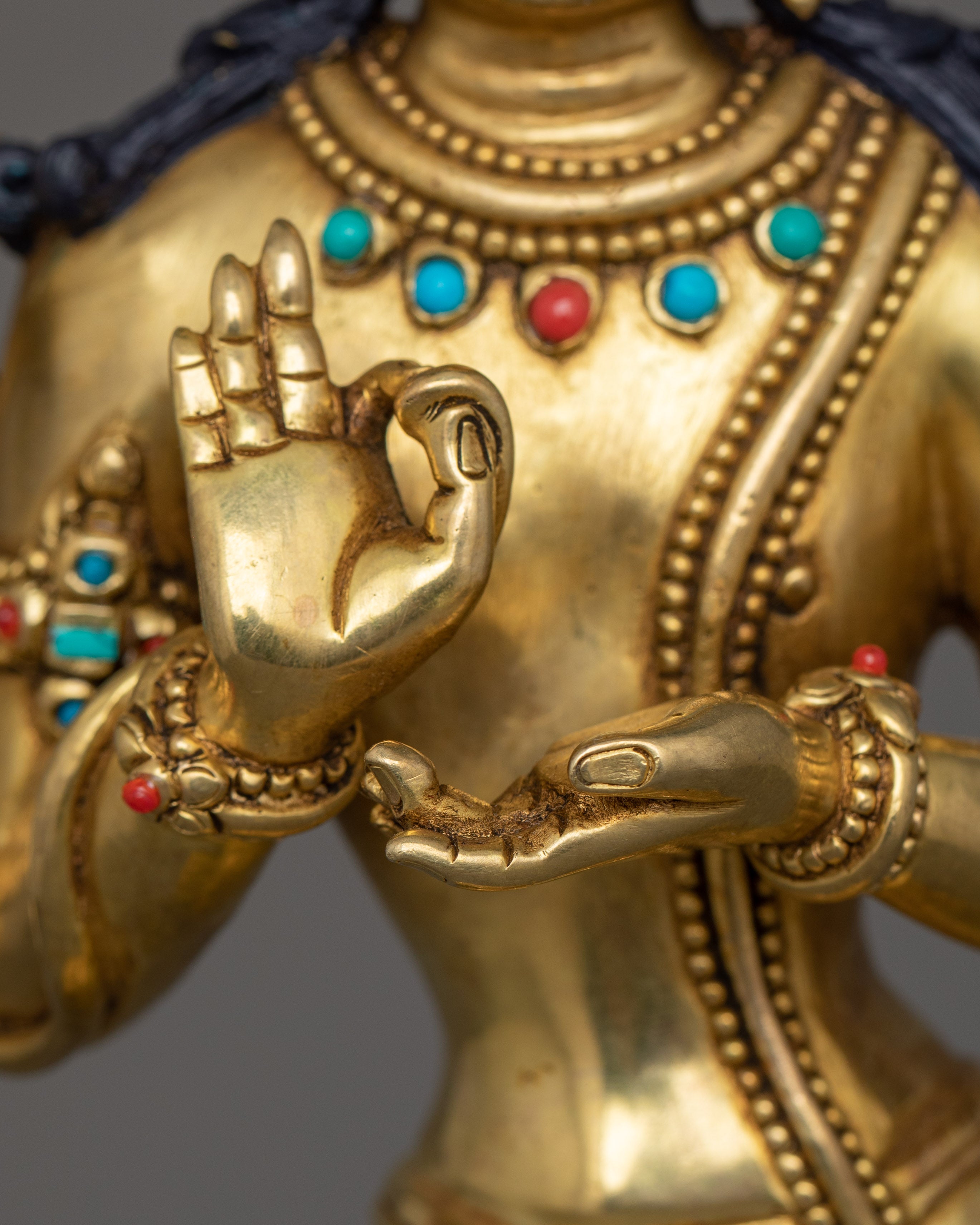 Handmade Lokeshwor Set Statue | Buddhist Deity of Compassion, and Wisdom