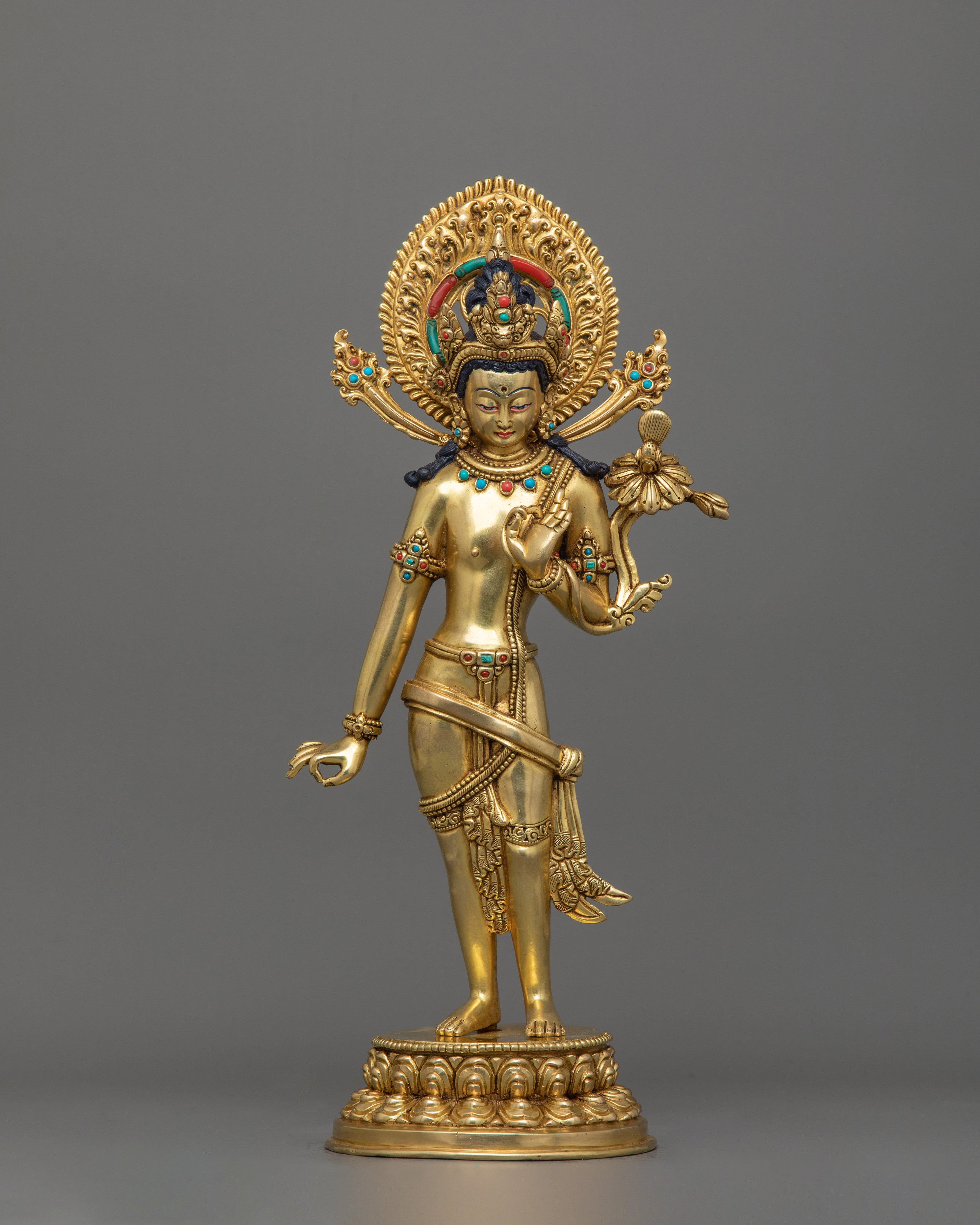 Handmade Lokeshwor Set Statue | Buddhist Deity of Compassion, and Wisdom