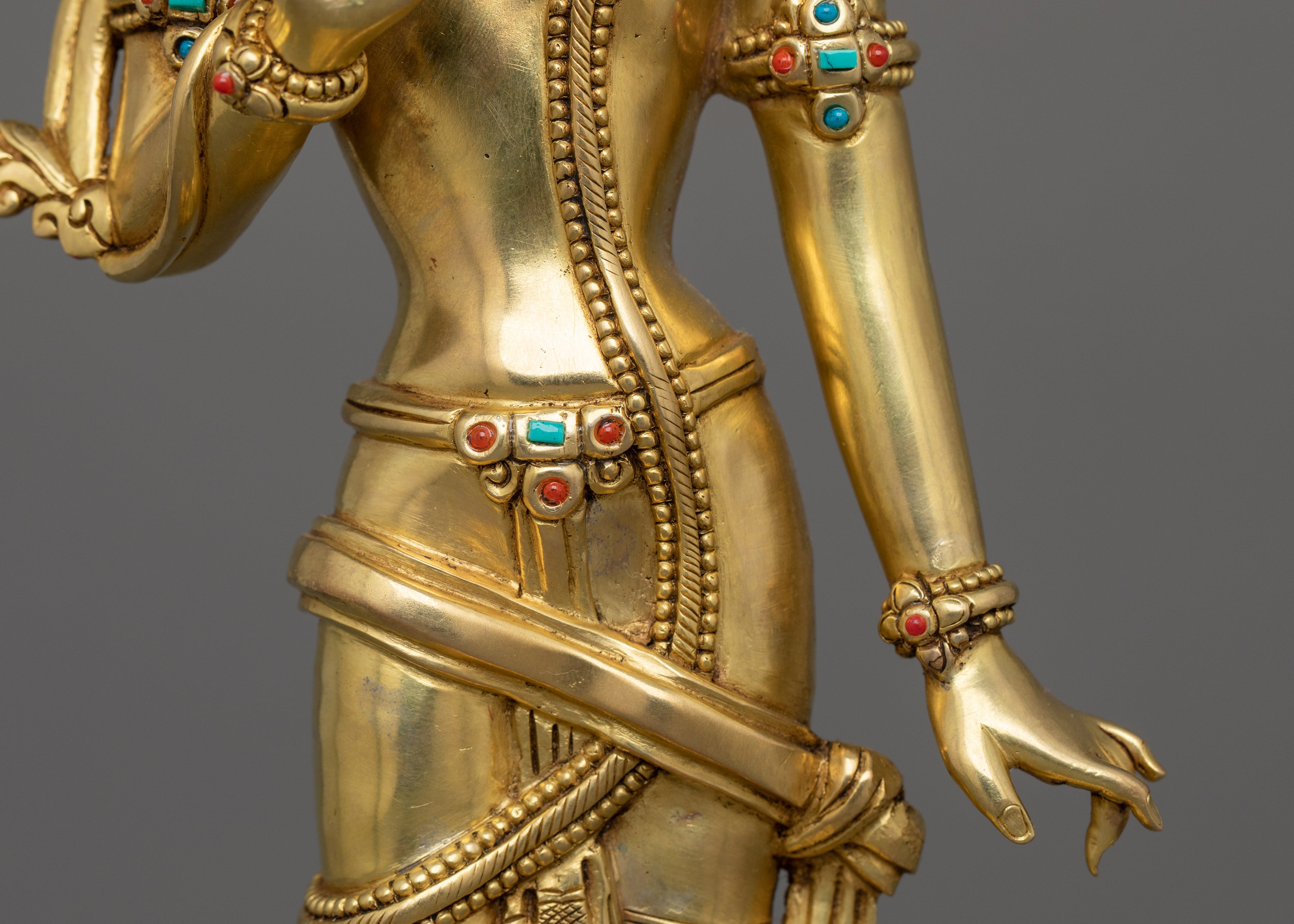 Handmade Lokeshwor Set Statue | Buddhist Deity of Compassion, and Wisdom