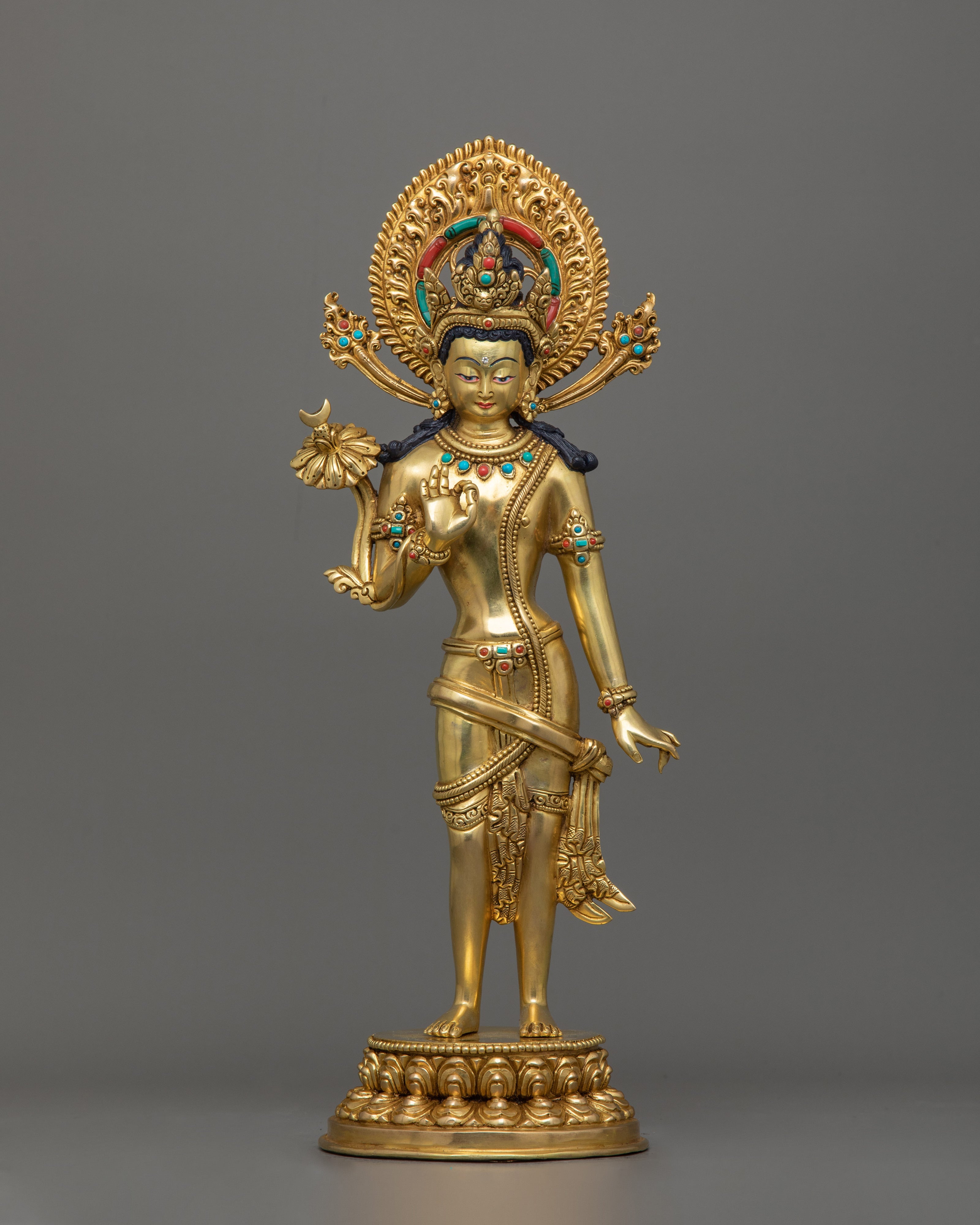 Handmade Lokeshwor Set Statue | Buddhist Deity of Compassion, and Wisdom