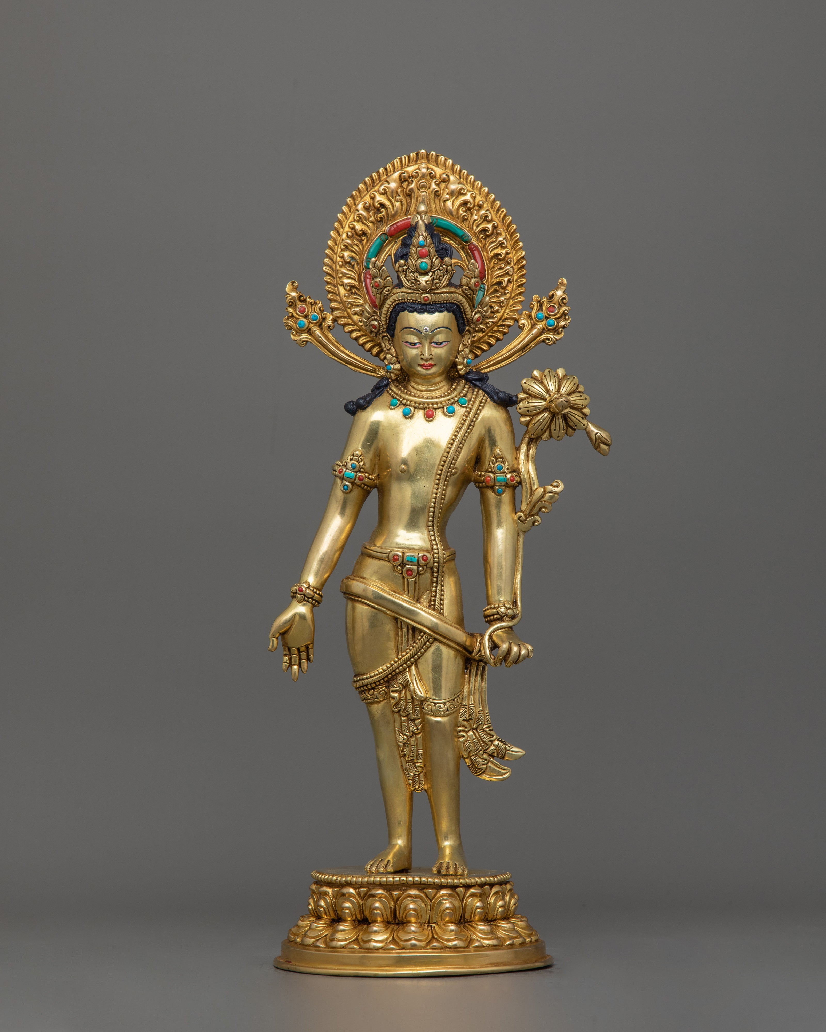 Handmade Lokeshwor Set Statue | Buddhist Deity of Compassion, and Wisdom