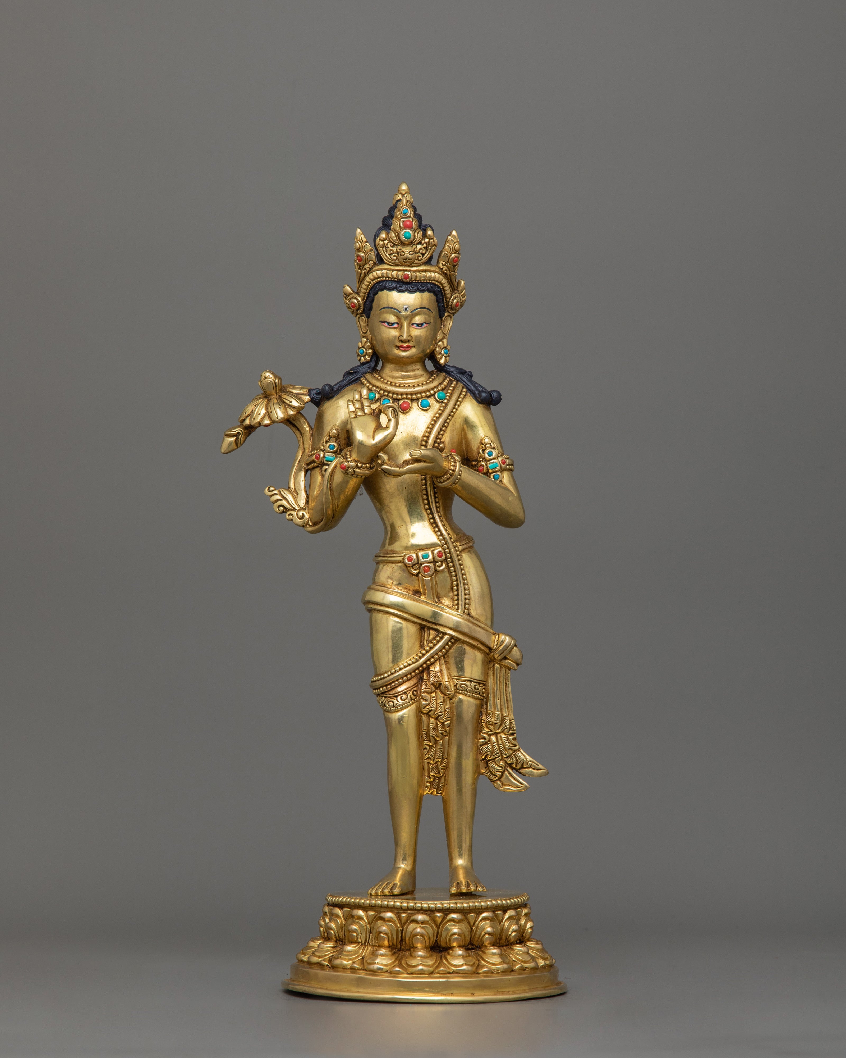 Handmade Lokeshwor Set Statue | Buddhist Deity of Compassion, and Wisdom