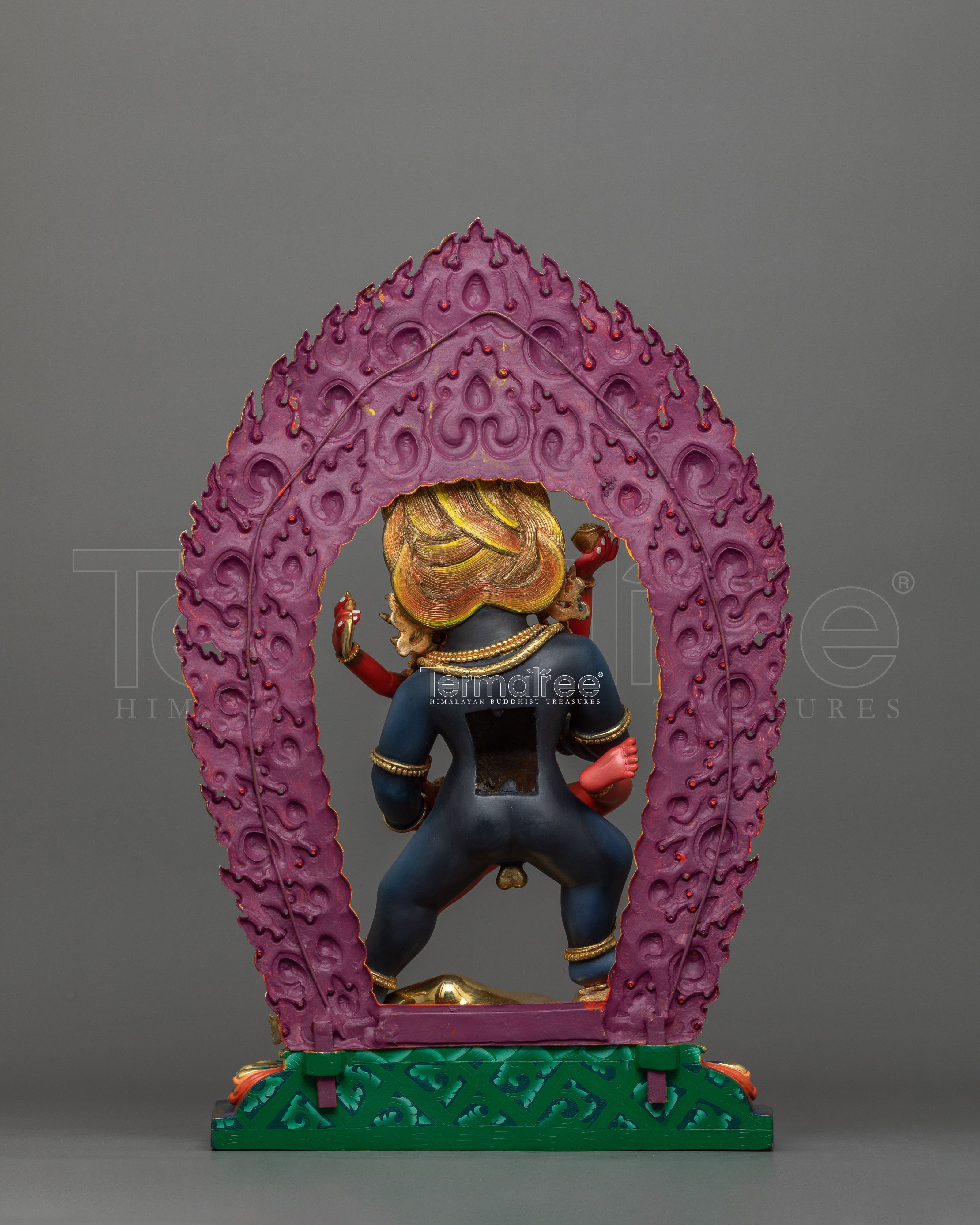 Powerful Tibetan Black Dzambhala Statue – Deity of Wealth and Prosperity