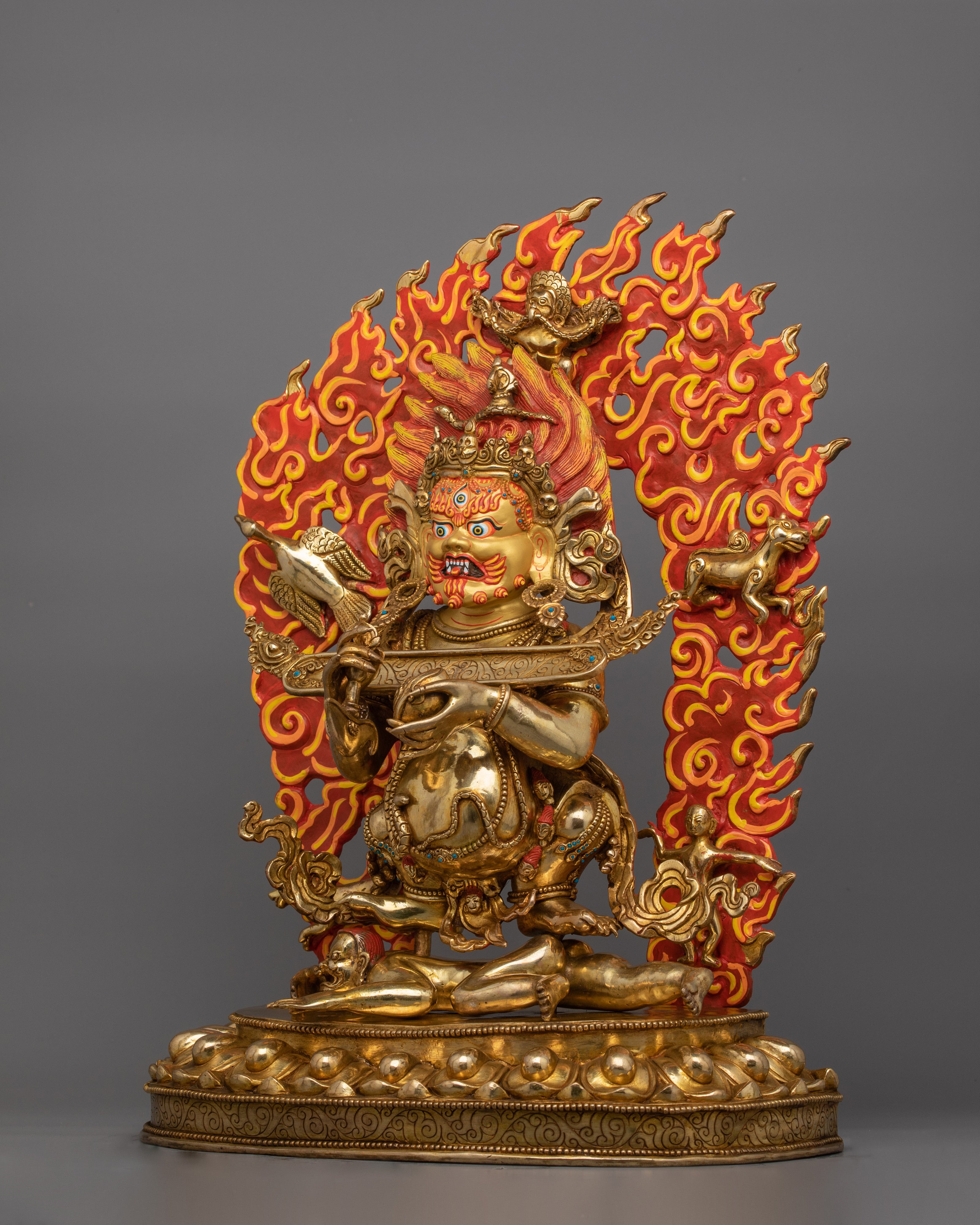 Vajrayana Sakya Mahakala Statue | Tibetan Buddhist Protector Deity