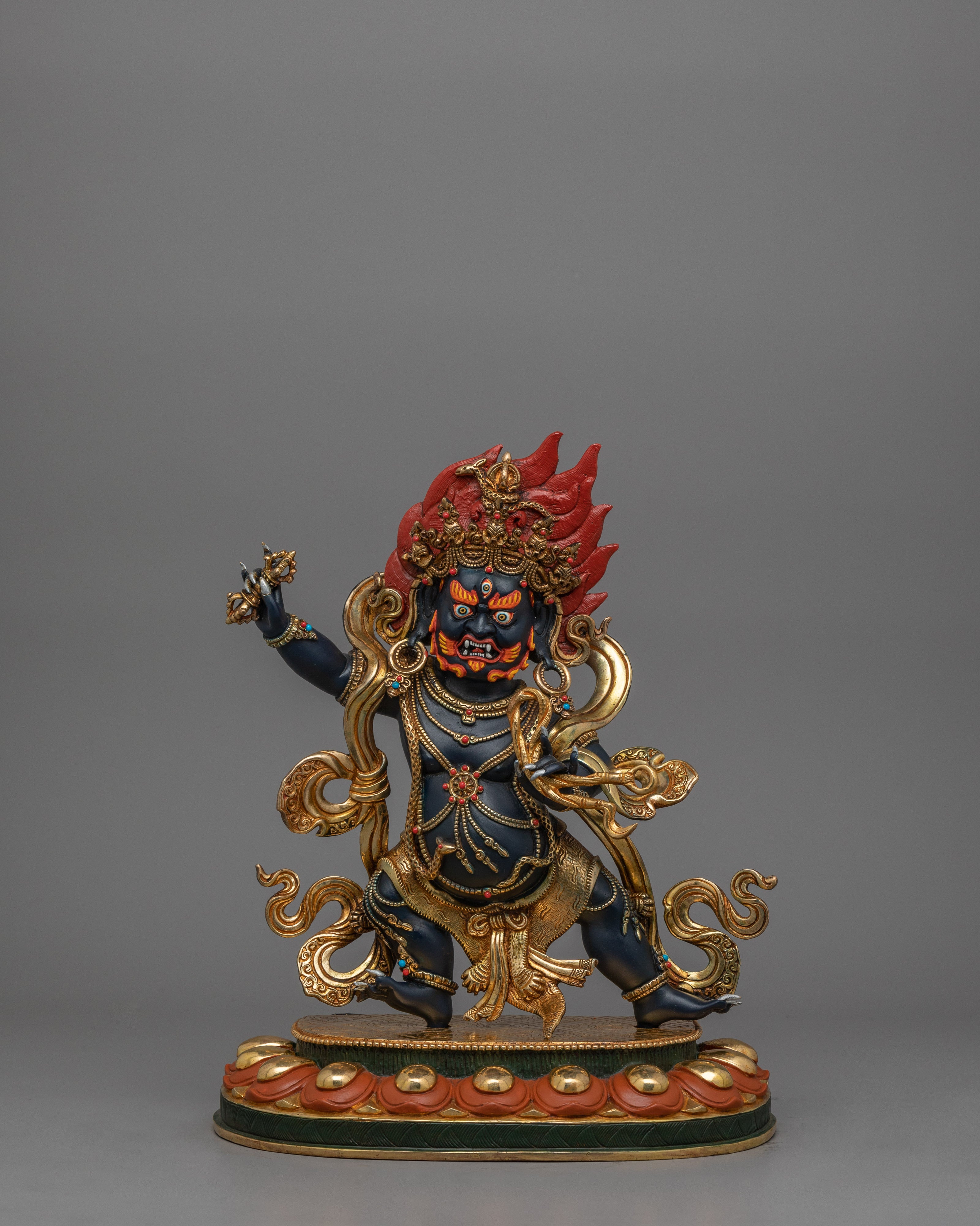 Buddhist Sculpture of Wrathful Deity Vajrapani | Symbol of Protection