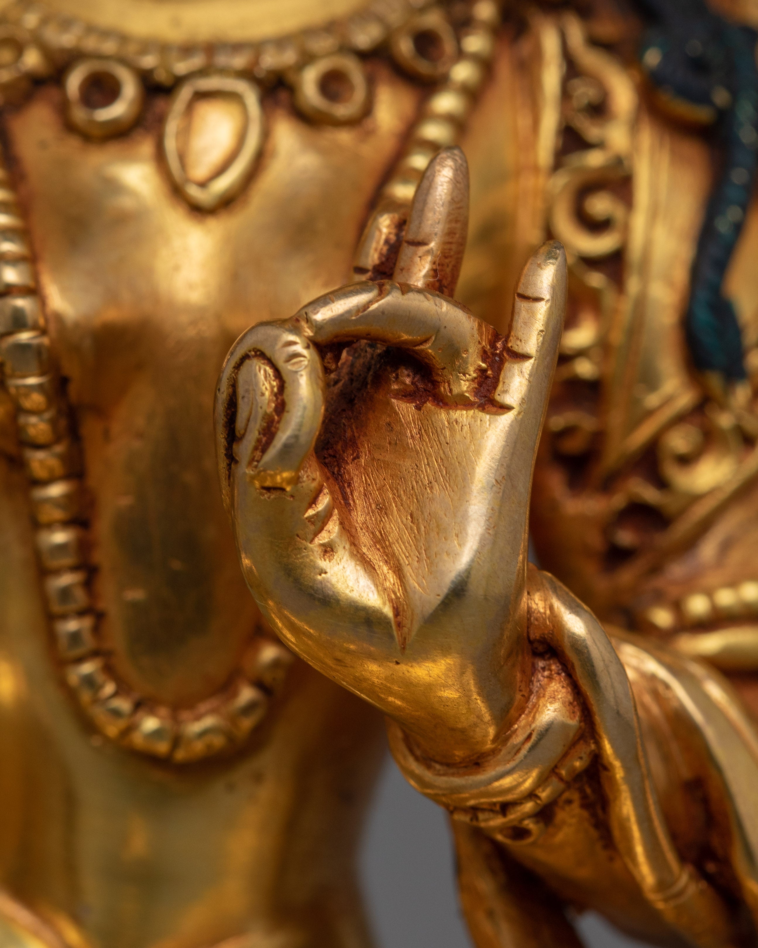 Tibetan Female Bodhisattva Syamatara Figurine | Symbol of Swift Healing