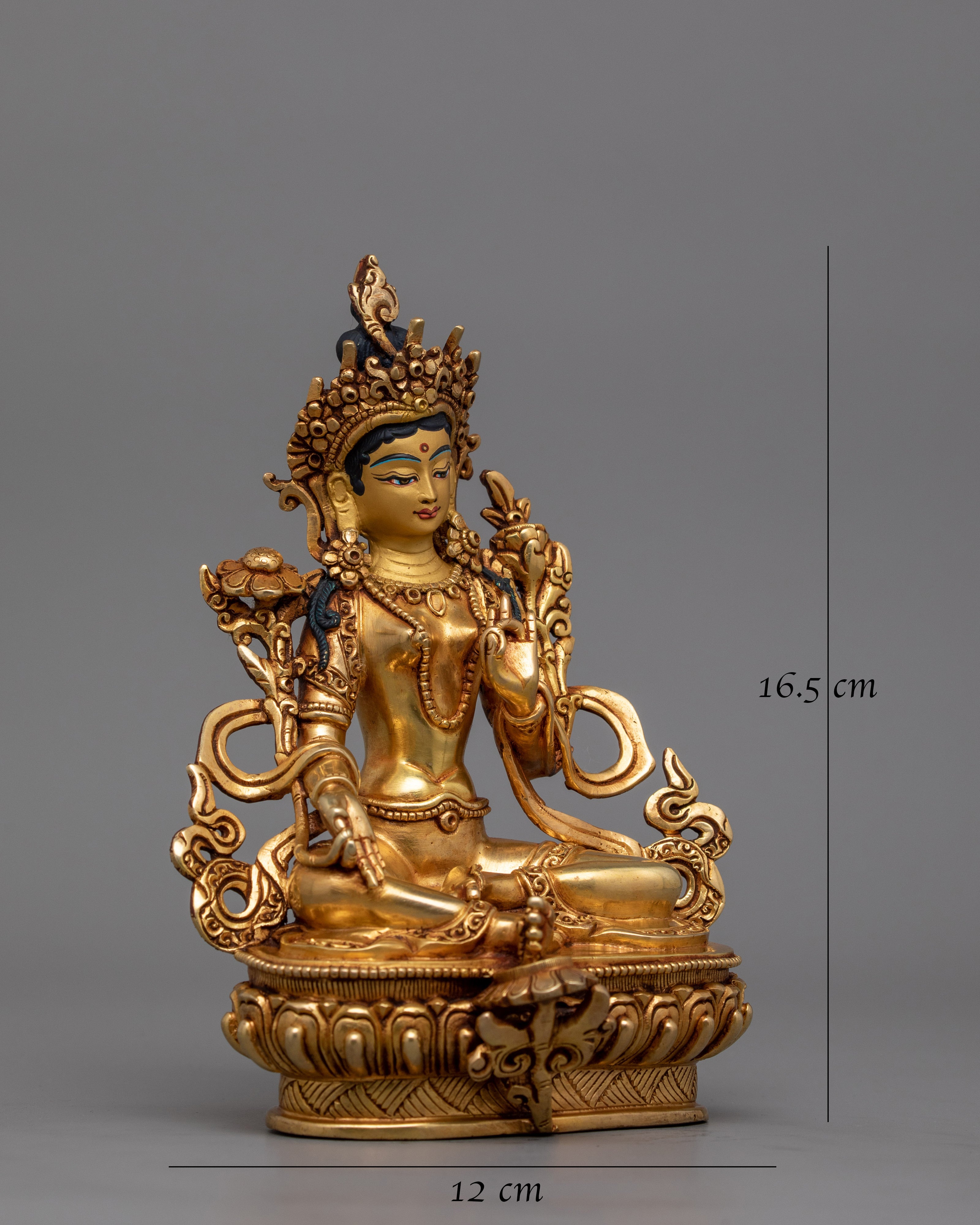 Tibetan Female Bodhisattva Syamatara Figurine