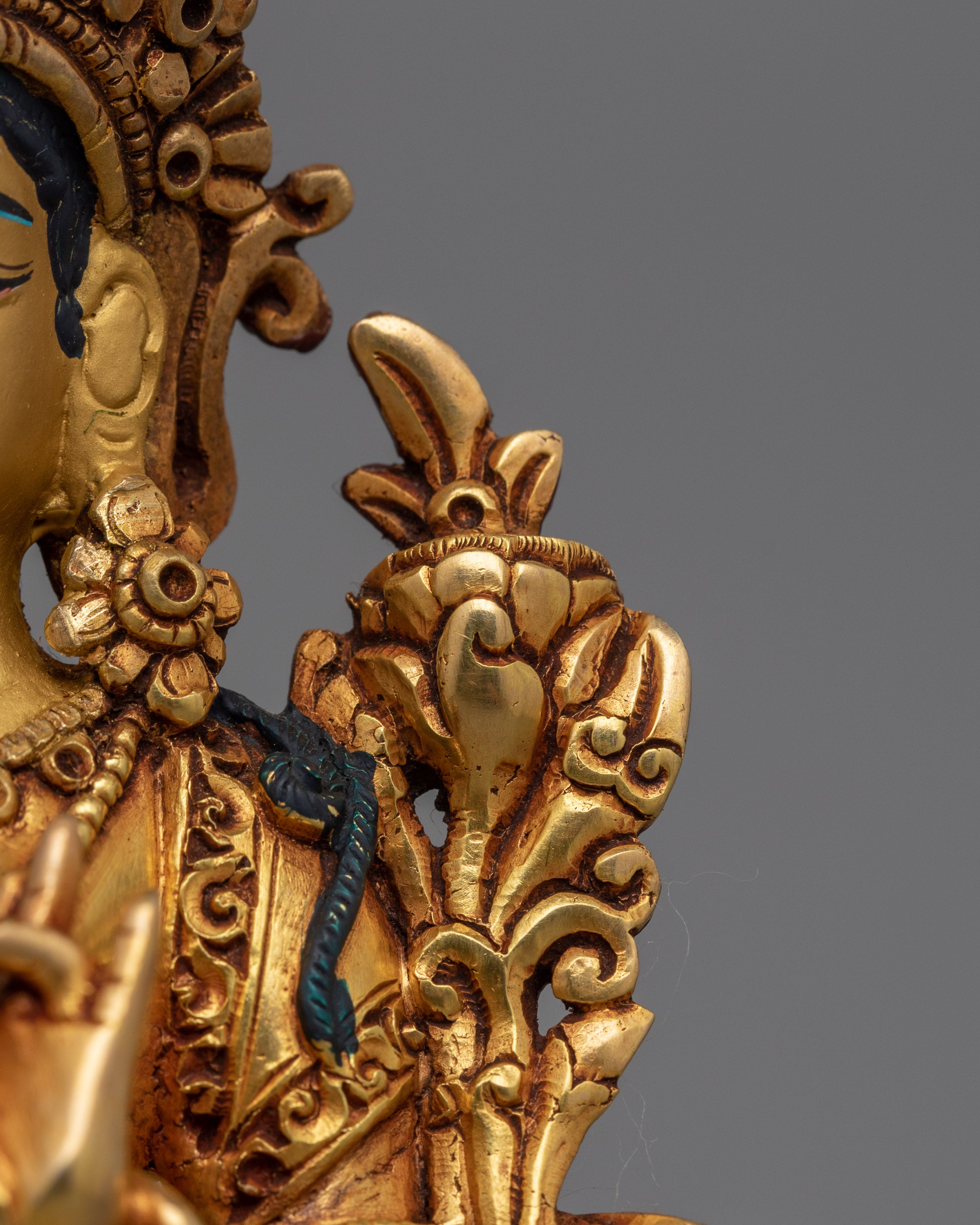 Tibetan Female Bodhisattva Syamatara Figurine | Symbol of Swift Healing