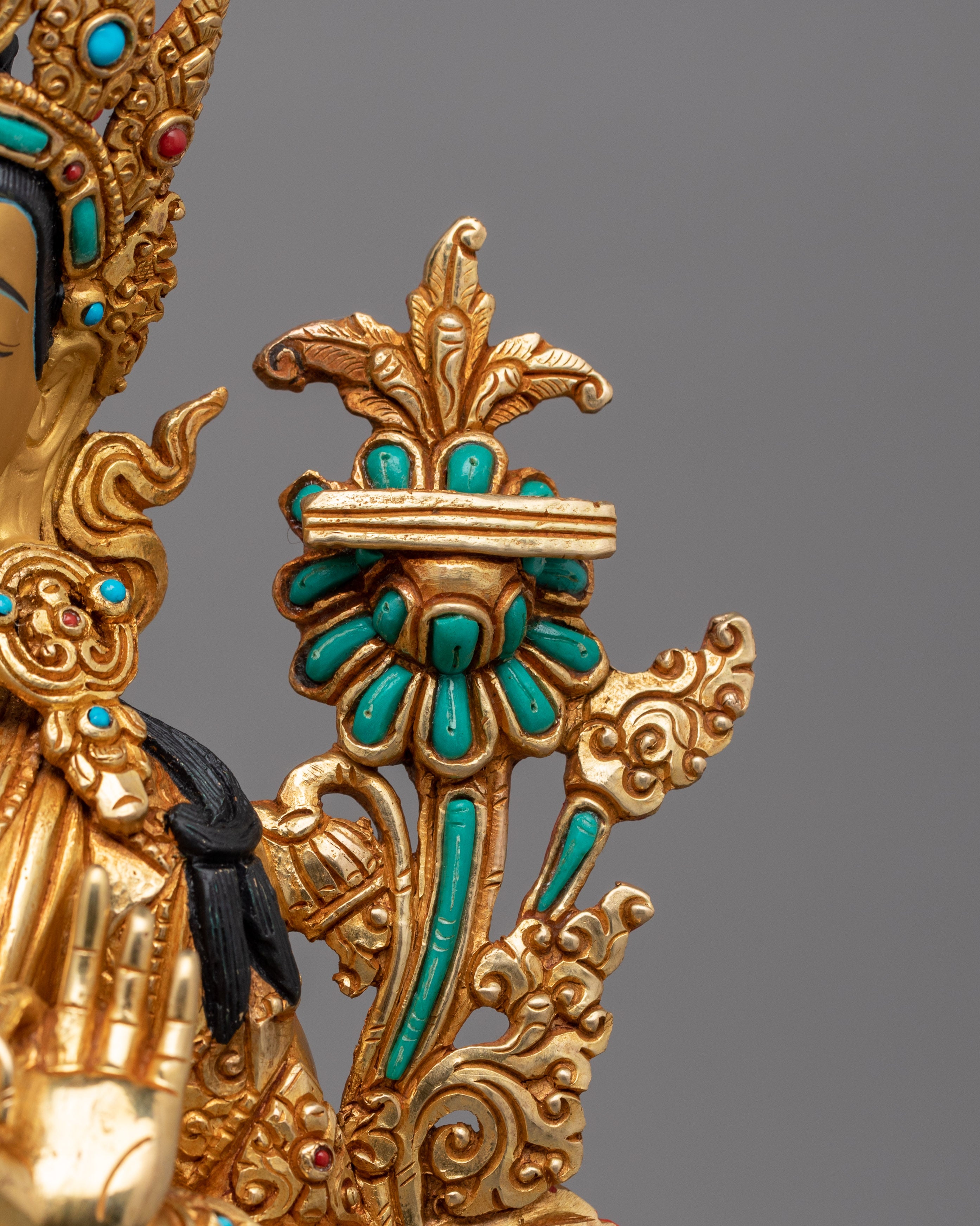 Bodhisattva Manjushri Wisdom Deity Figurine | A Symbol of Enlightenment
