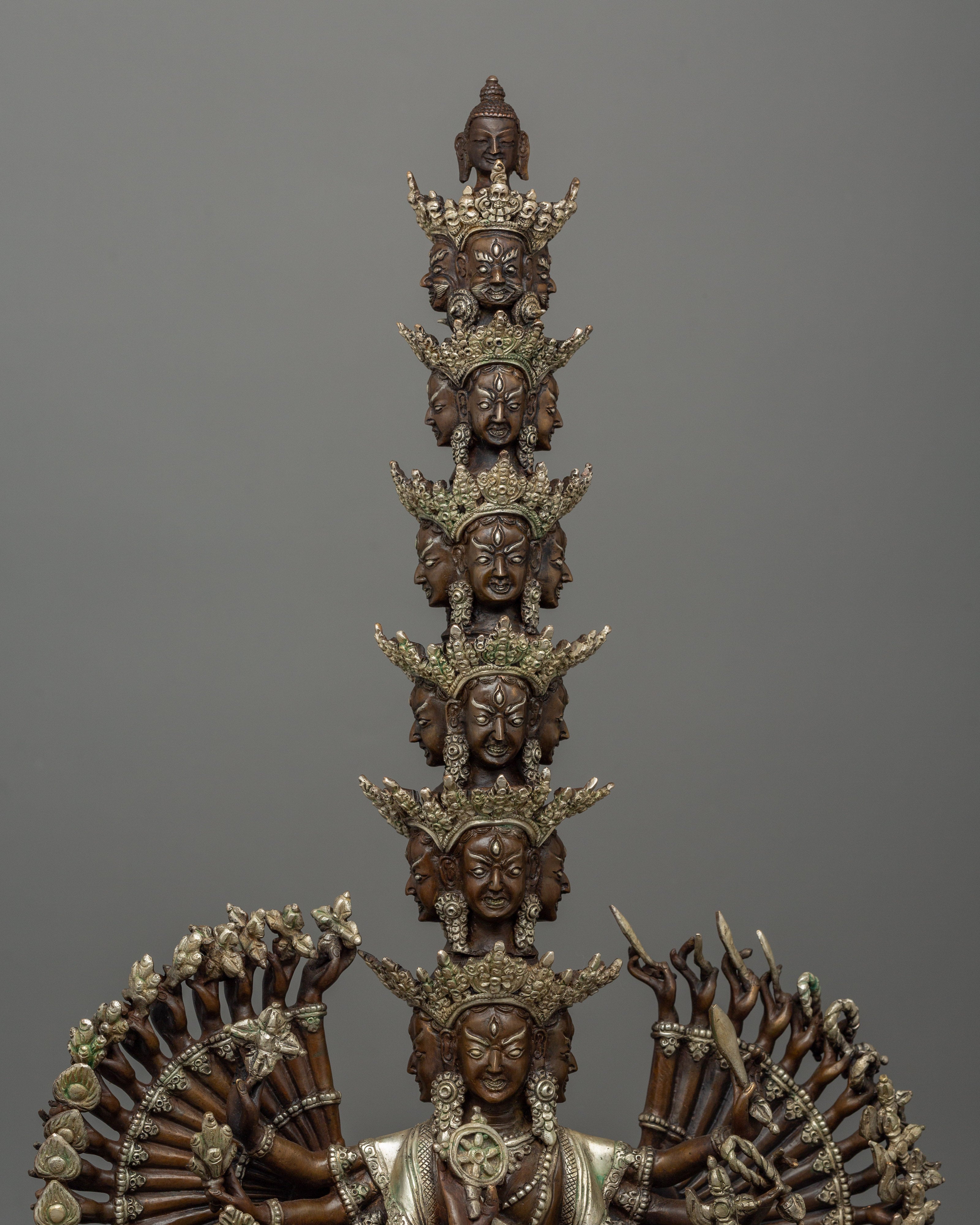 Himalayan Deity White Umbrella Goddess Statue | Symbol of Protection and Wisdom