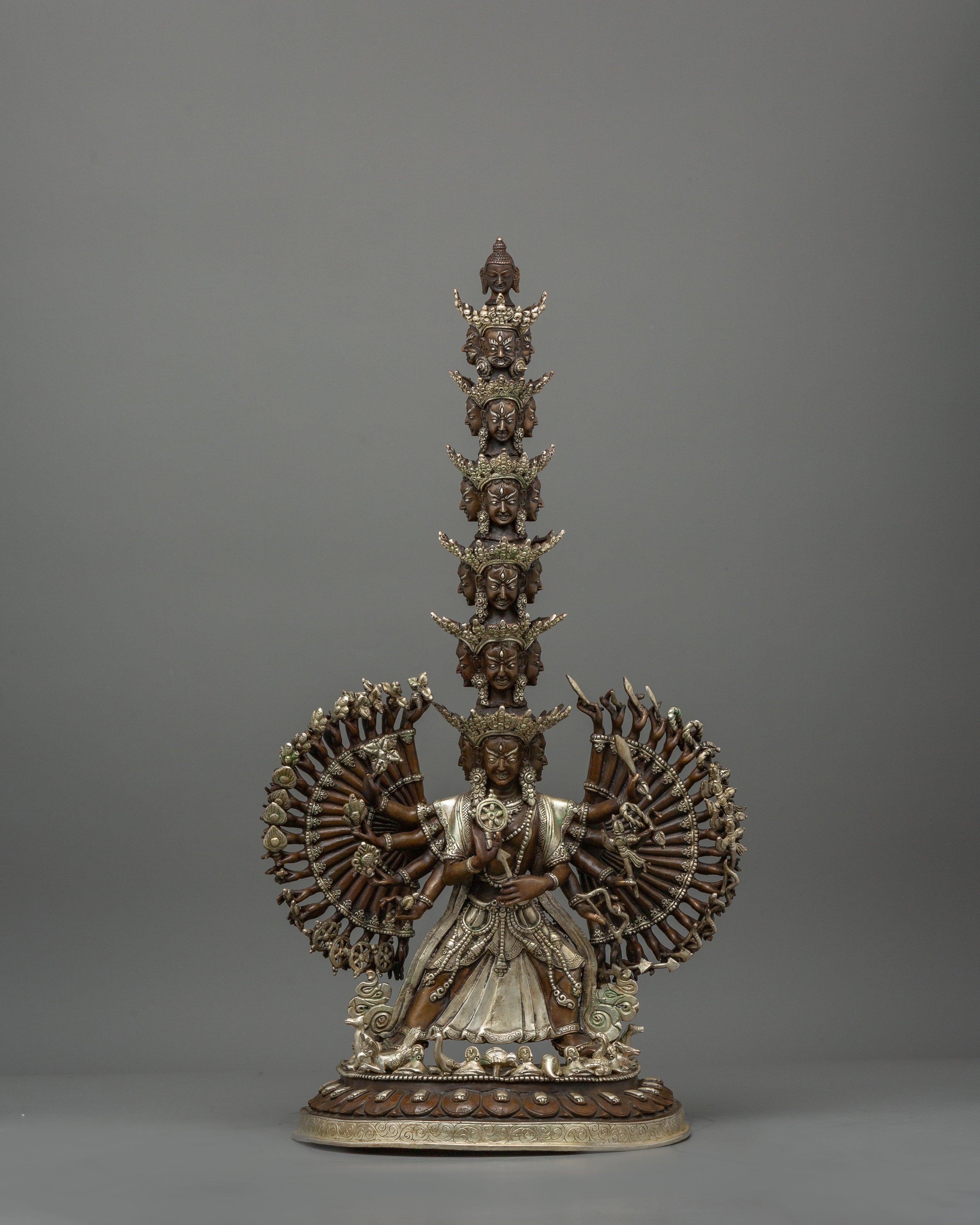 Himalayan Deity White Umbrella Goddess Statue | Symbol of Protection and Wisdom