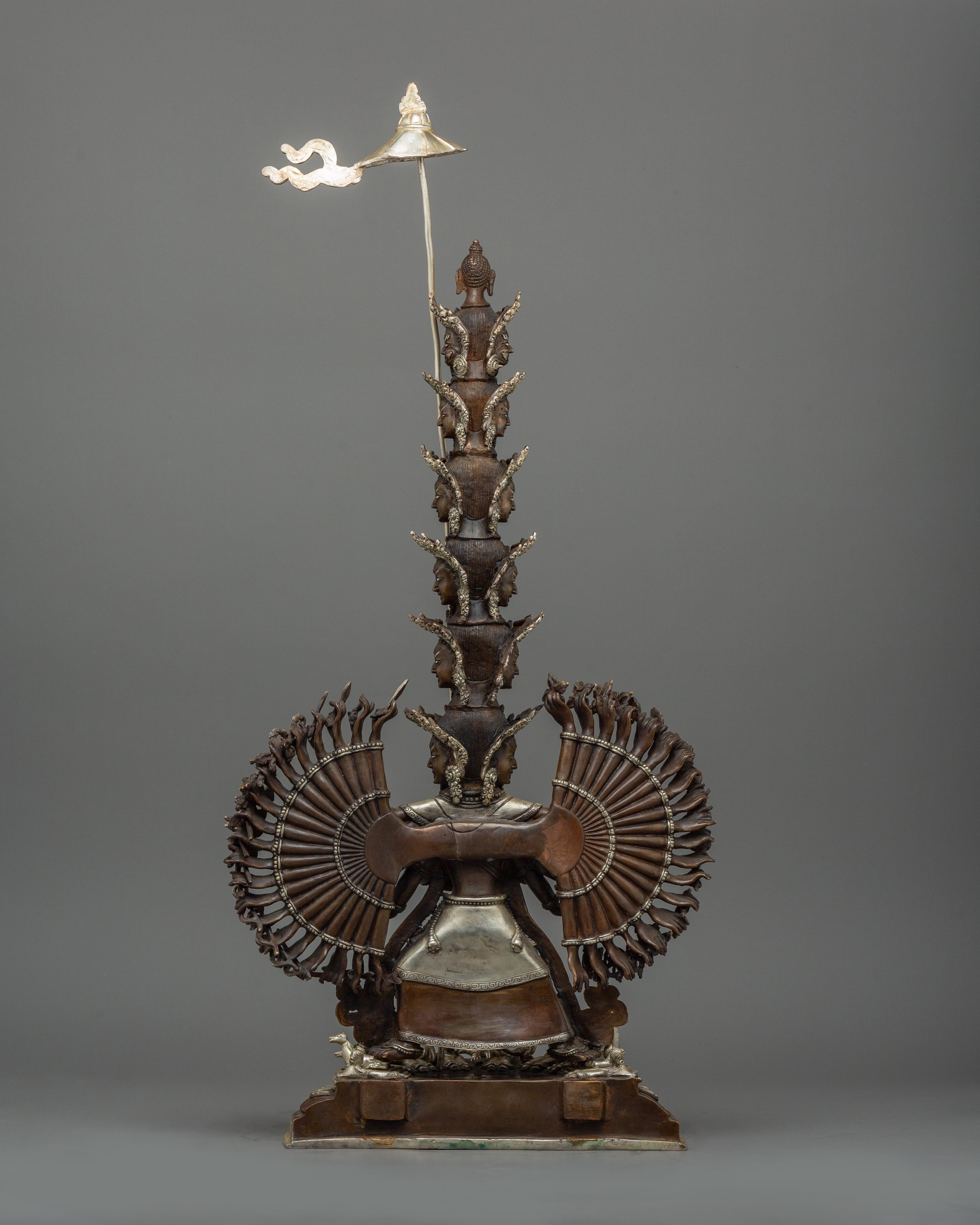 Himalayan Deity White Umbrella Goddess Statue | Symbol of Protection and Wisdom