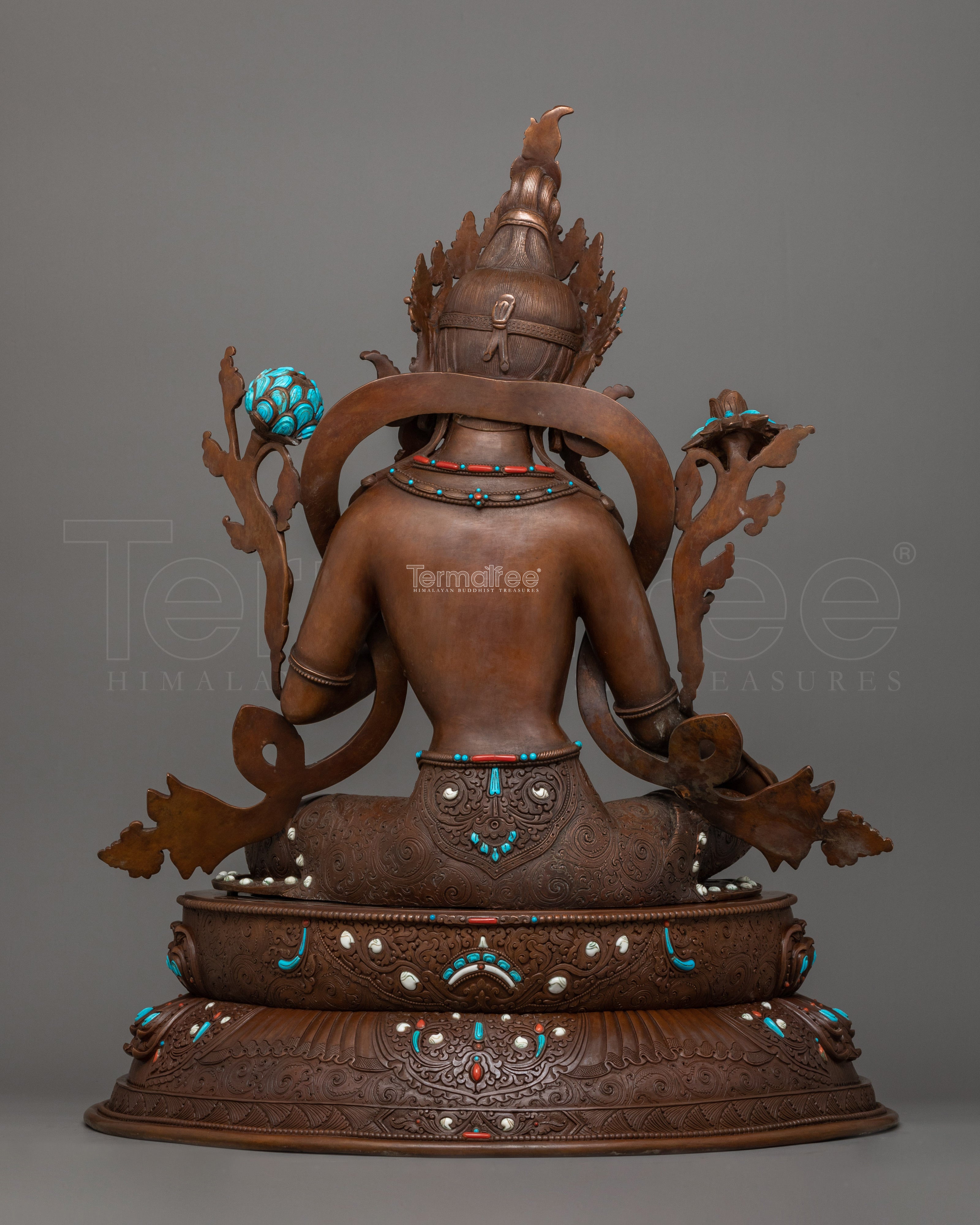 Buddhist Compassionate Goddess Green Tara Statue | Divine Feminine Artwork