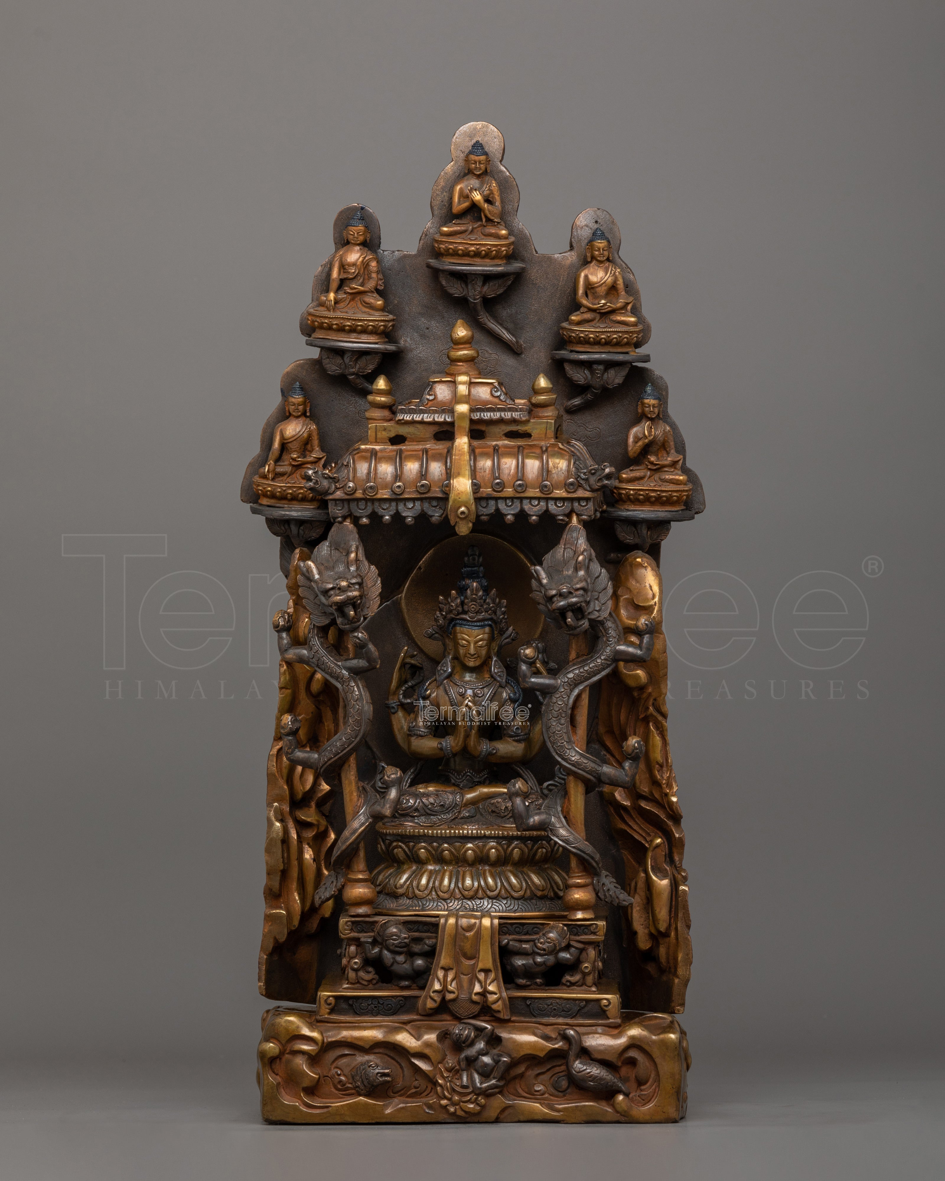 Traditional Chenrezig Buddhist Compassionate Deity Statue | Bodhisattva of Boundless Compassion