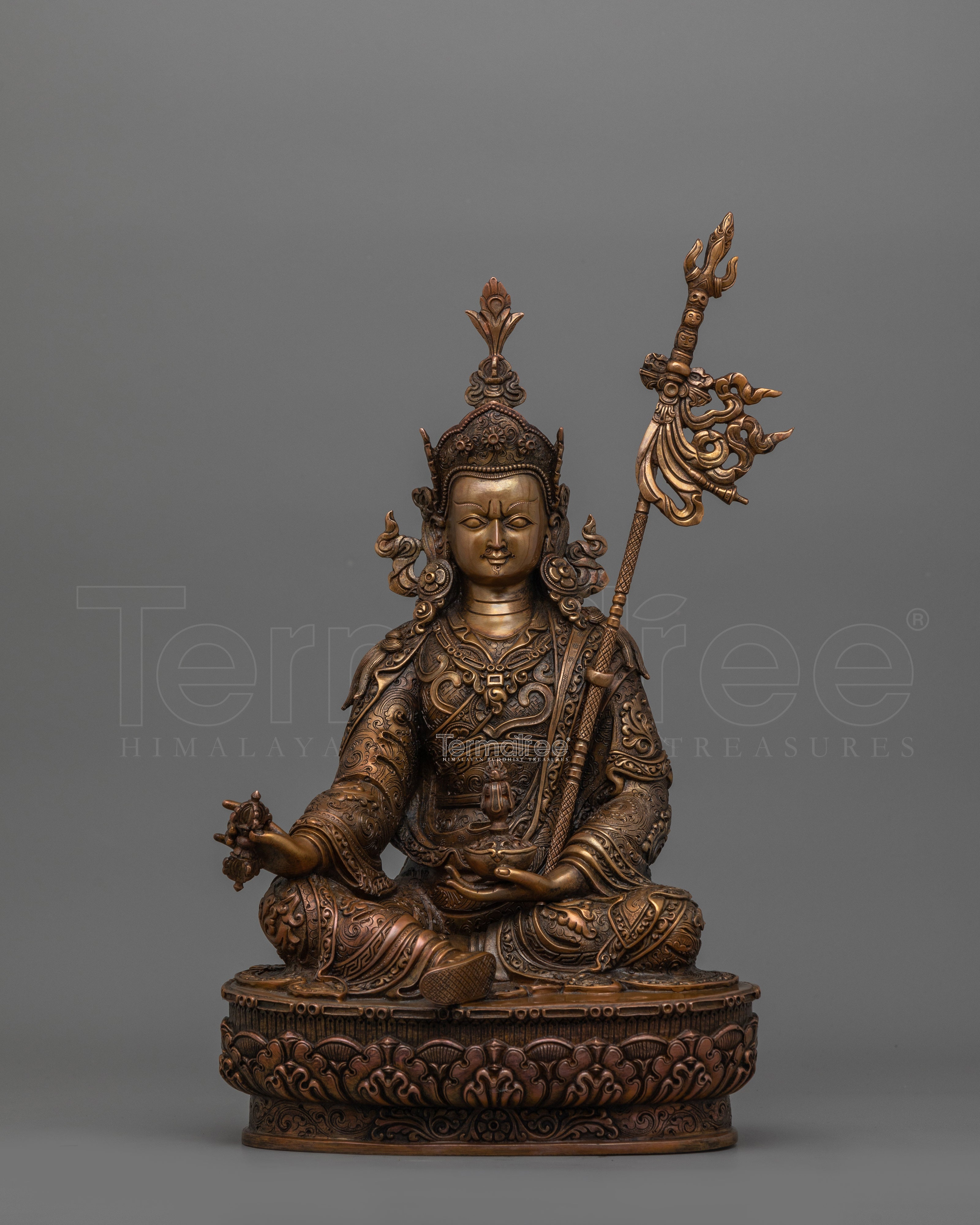 Sacred Tibetan Buddhist Master Padmasambhava Figurine | Buddhist Vajra Master