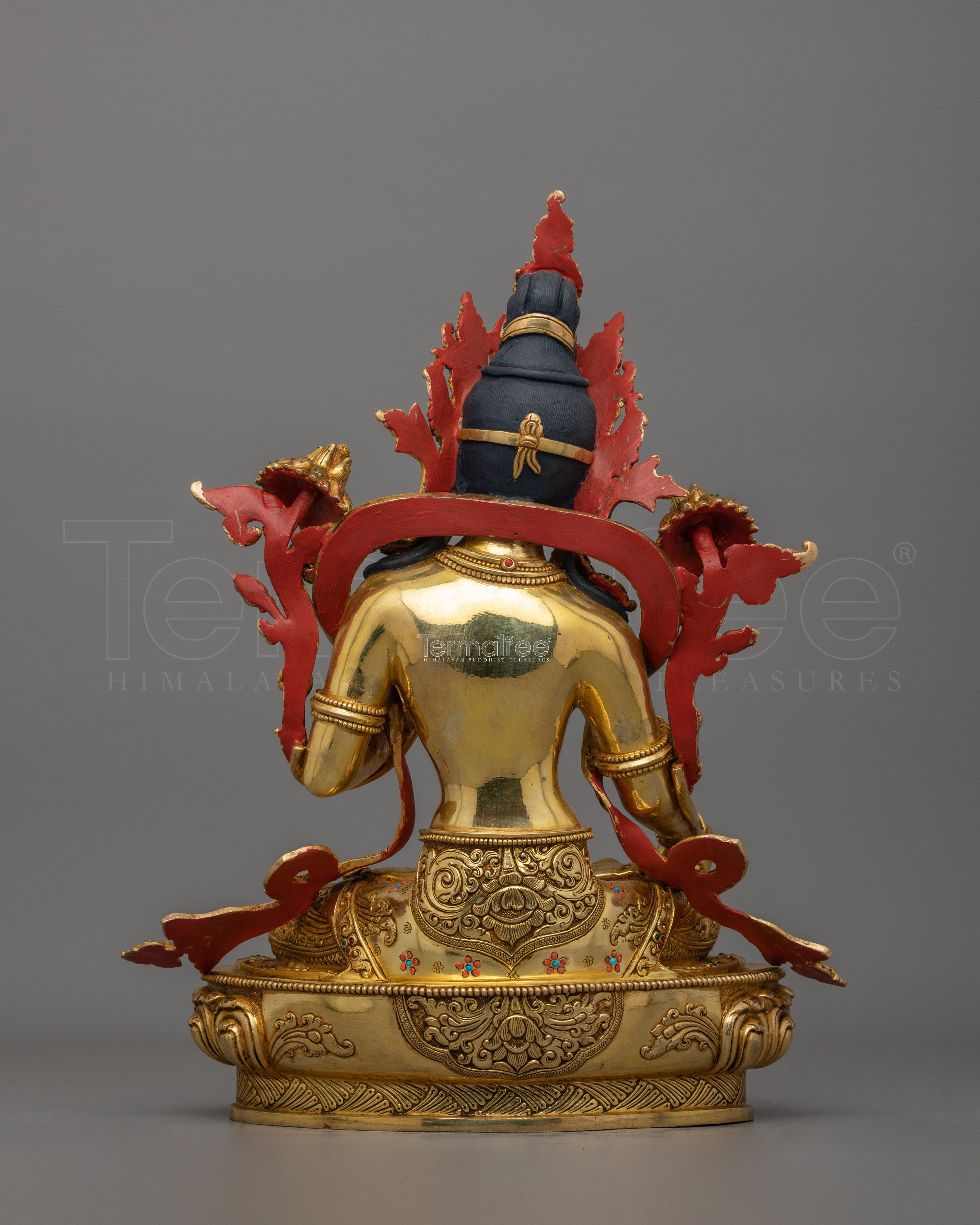 Tibetan Figurine of White Tara – Handcrafted Buddhist Sculpture for Healing and Longevity
