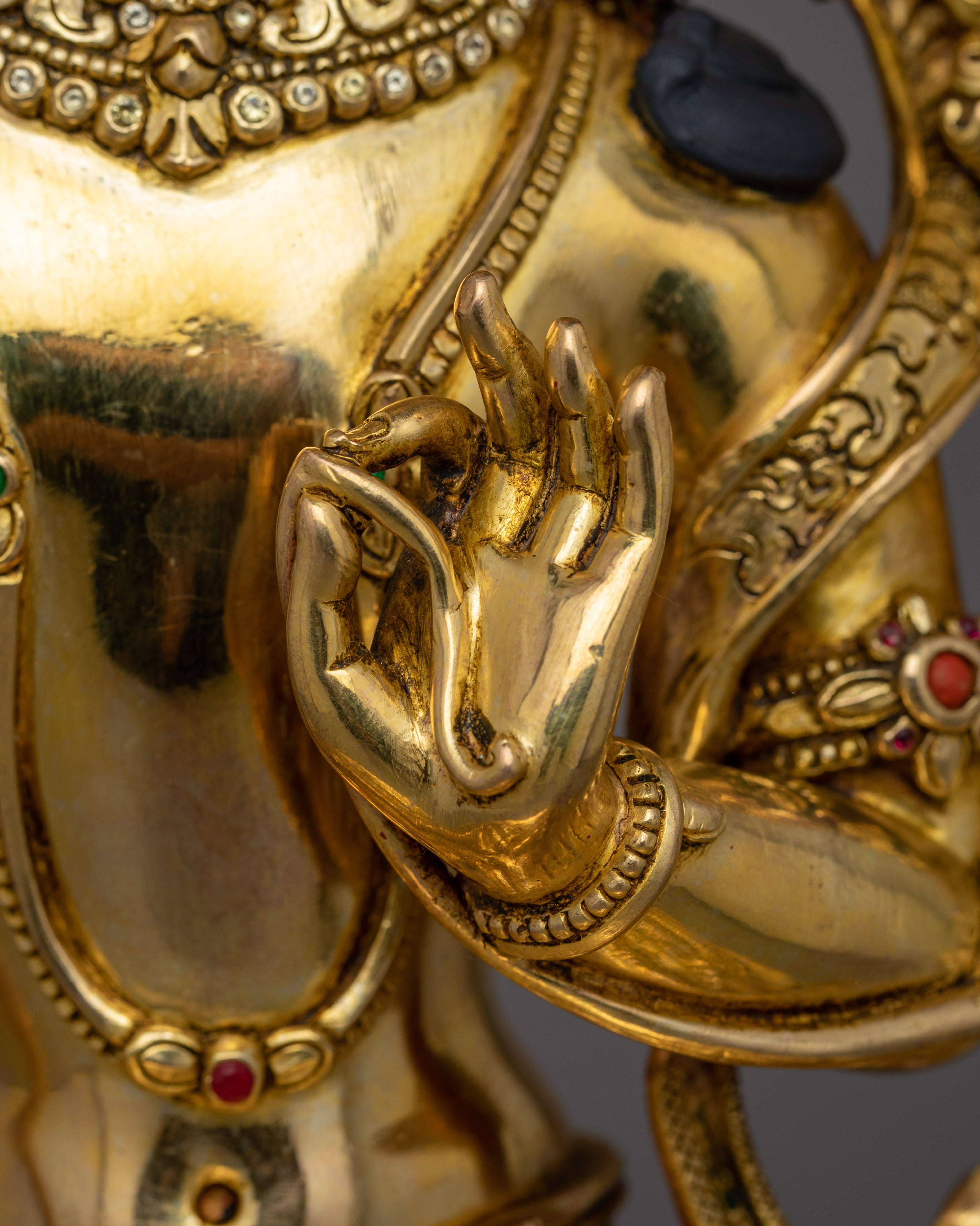 Himalayan Vajrayana Buddhist Manjushri Statue – Made In Nepal