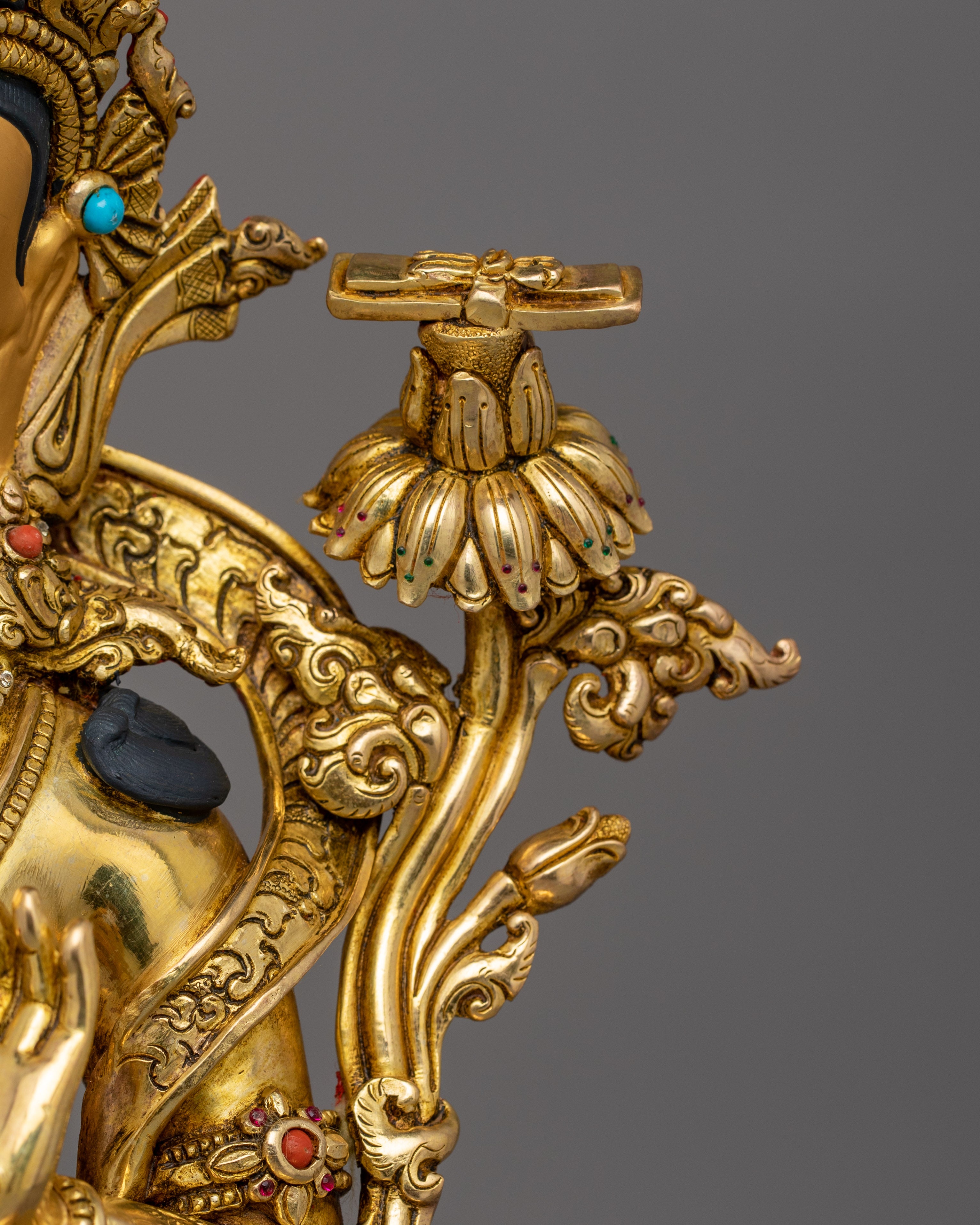 Himalayan Vajrayana Buddhist Manjushri Statue – Made In Nepal