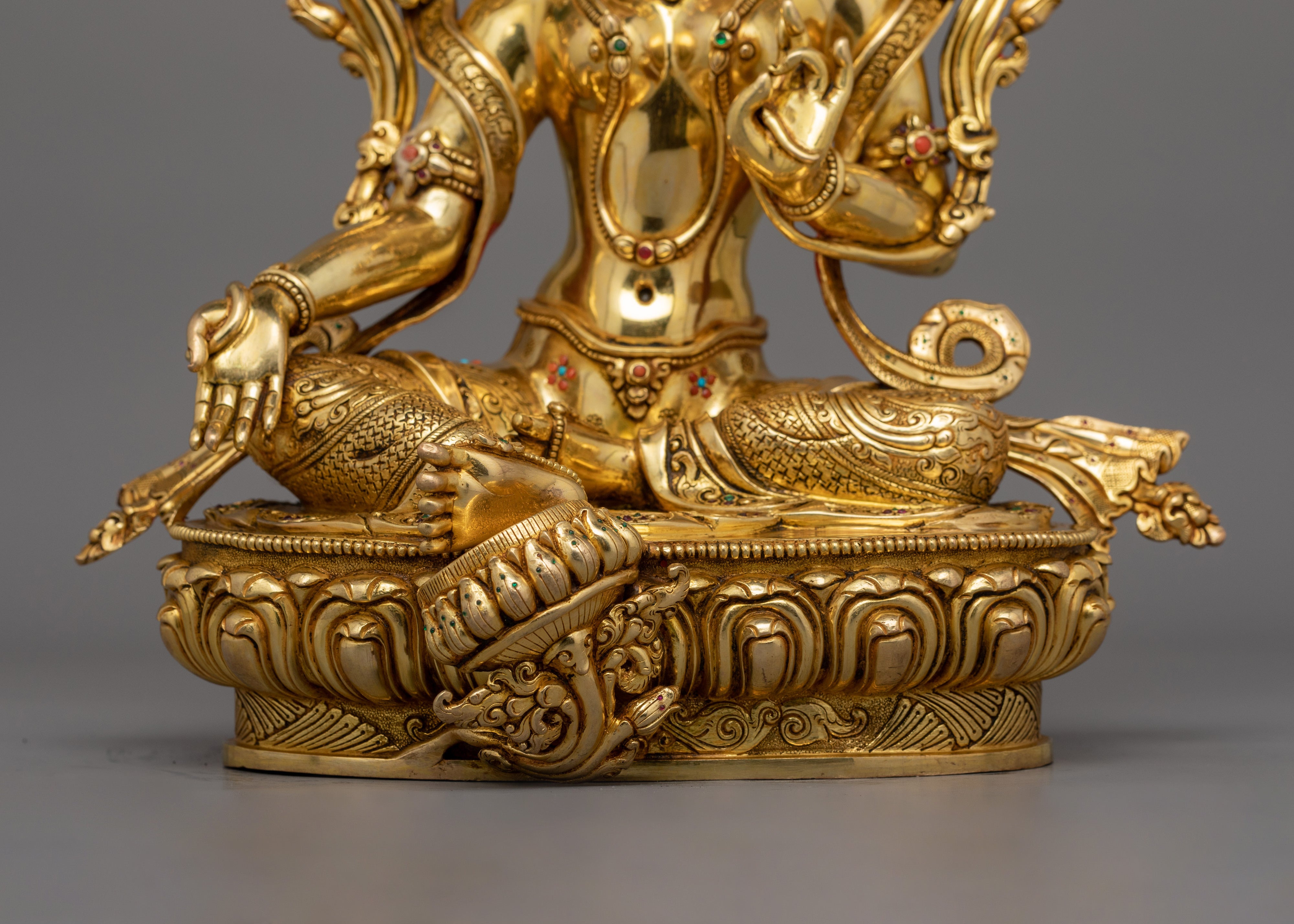 Goddess Green Tara Figurine | Deity of Protection and Healing