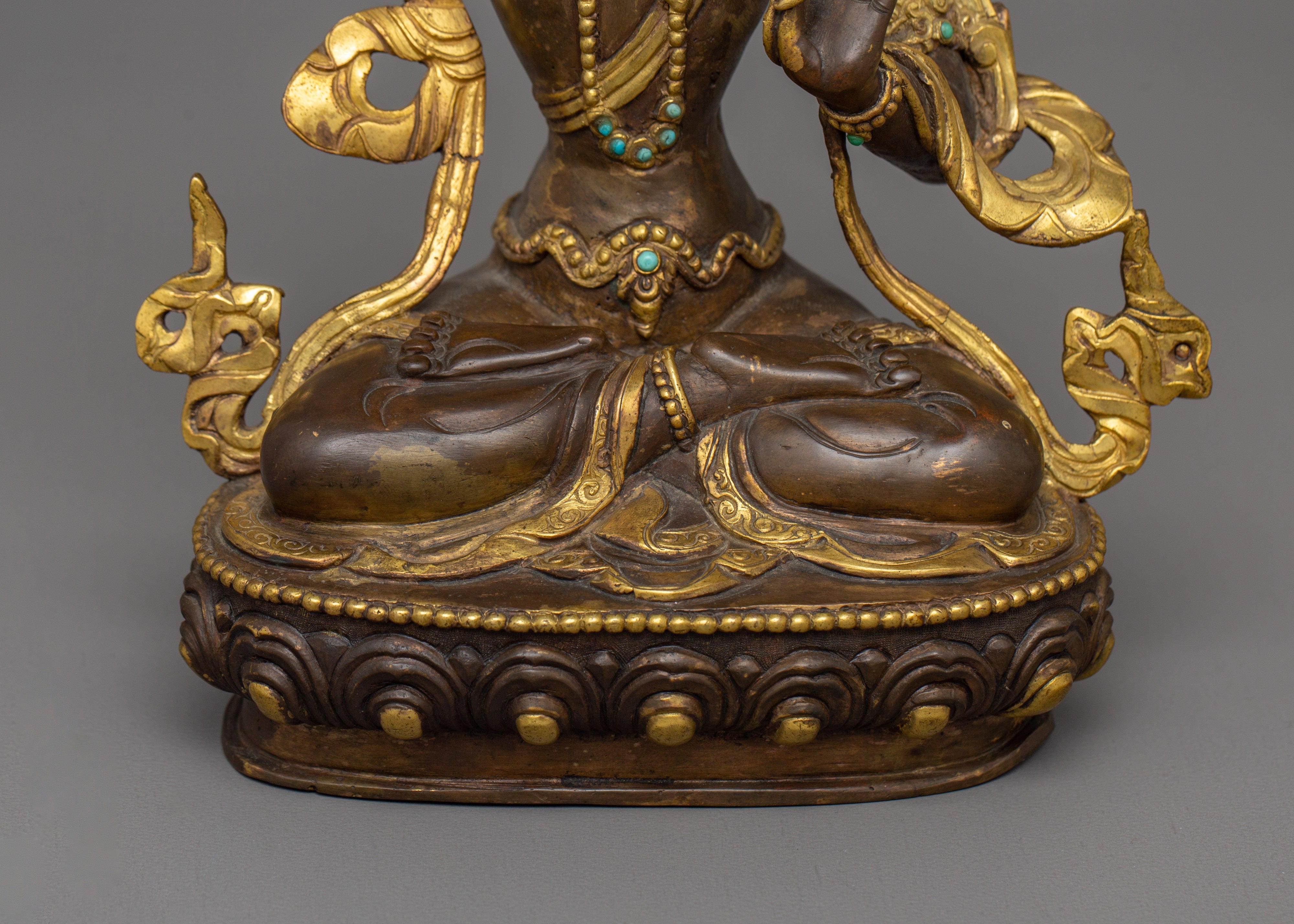 Beautiful Acrylic Painting Manjushri Statue | Traditional Himalayan Art