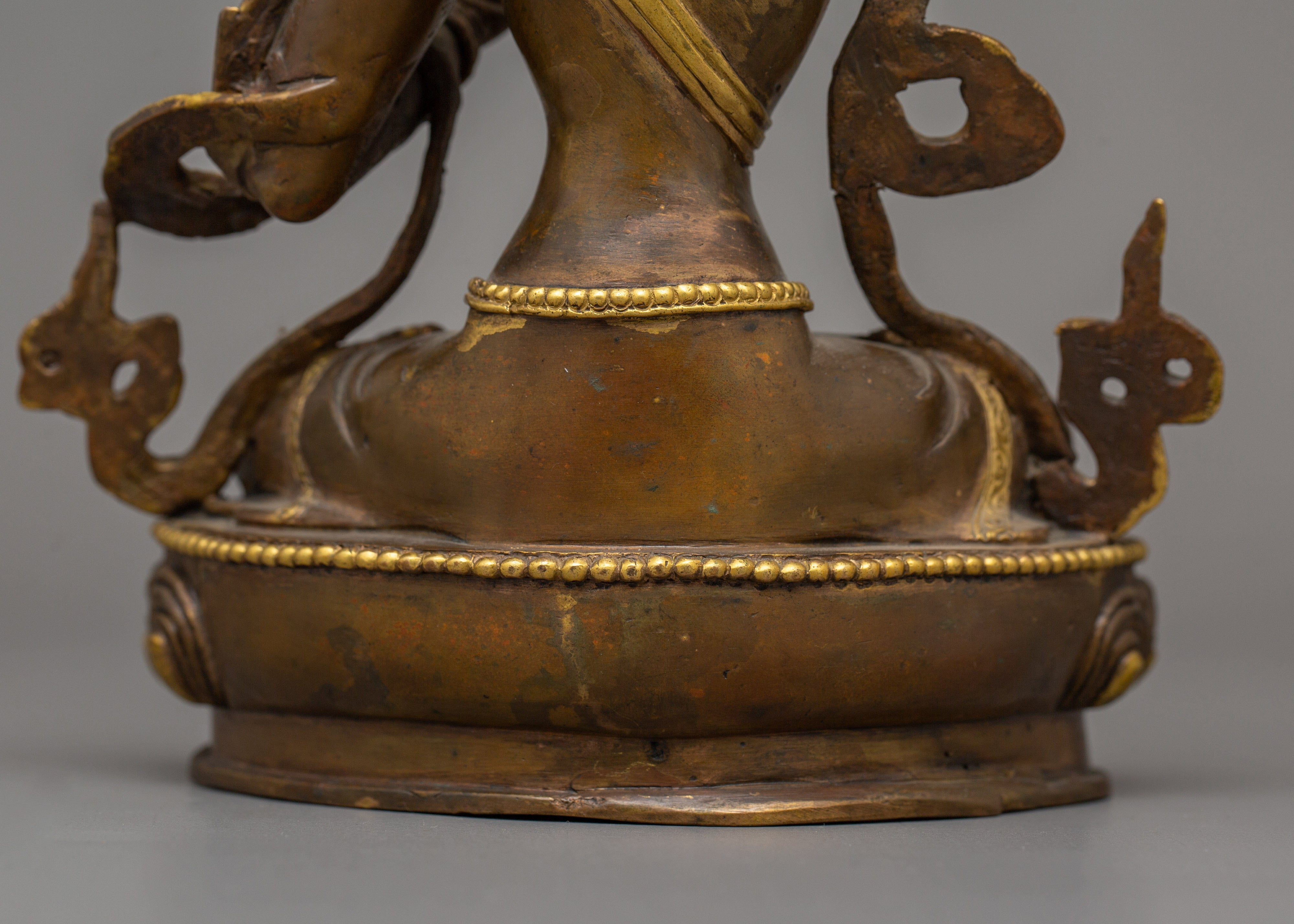 Beautiful Acrylic Painting Manjushri Statue | Traditional Himalayan Art