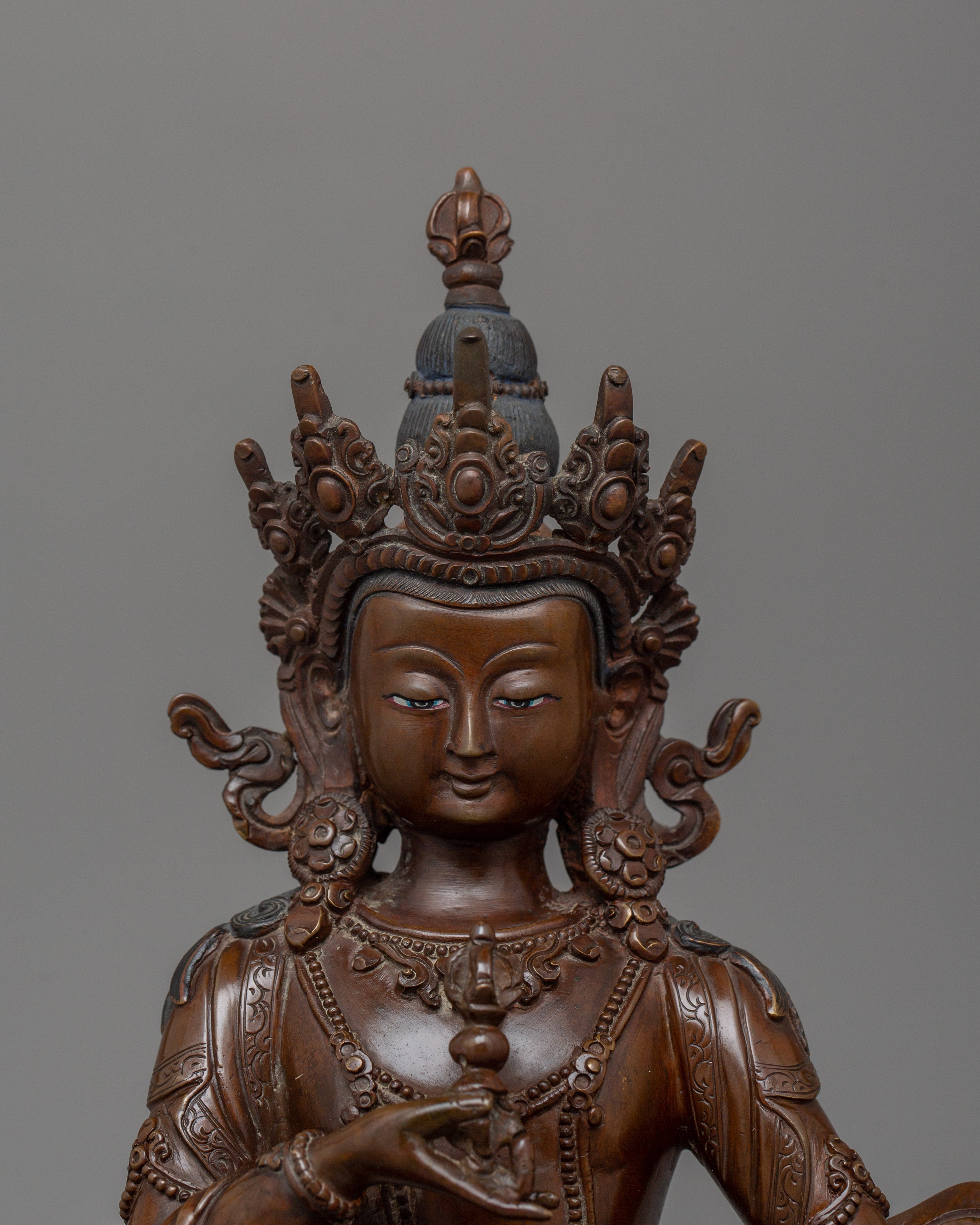 Hand Made Oxidized Vajrasattva | The Deity With Vajra and Bell