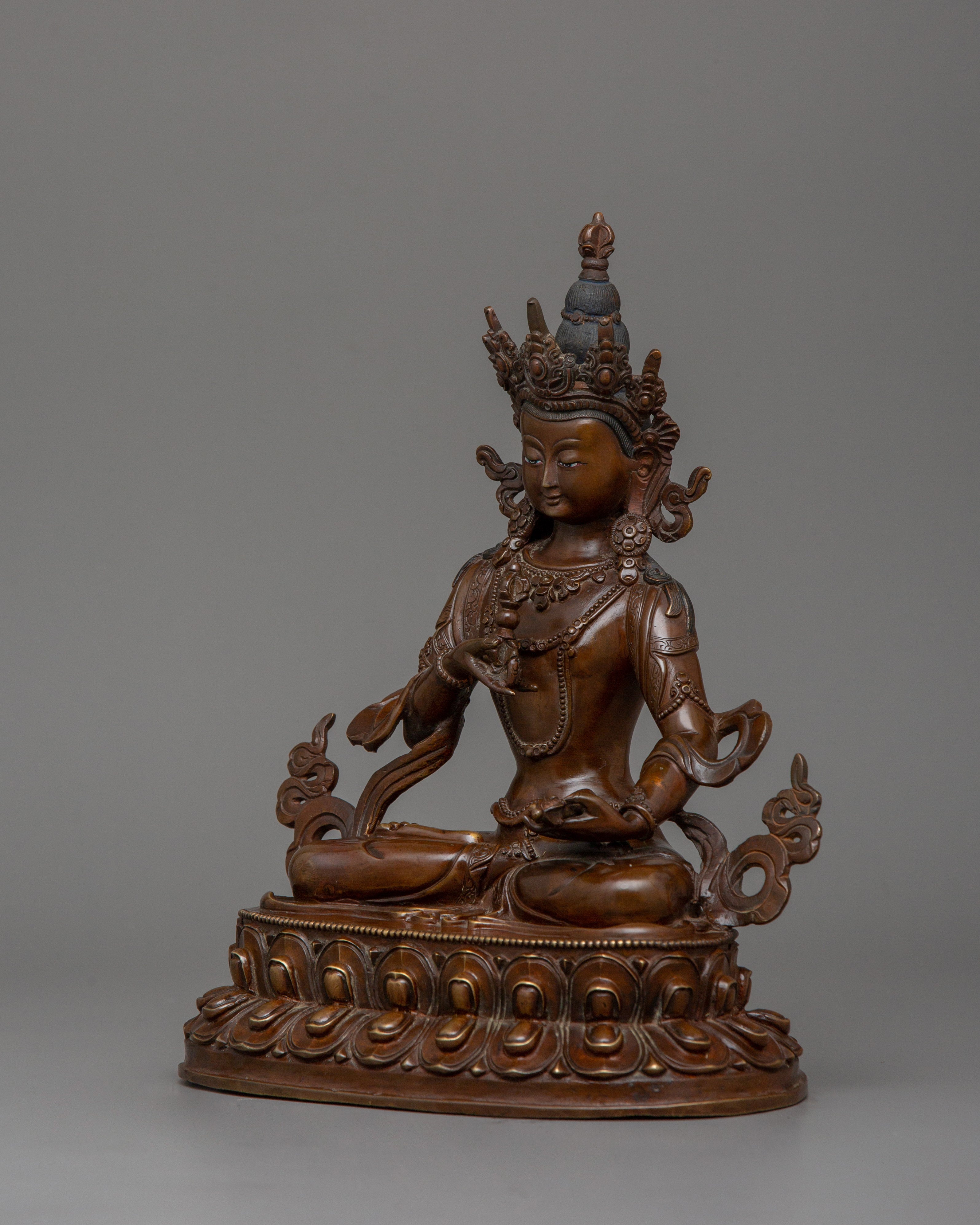 Hand Made Oxidized Vajrasattva | The Deity With Vajra and Bell
