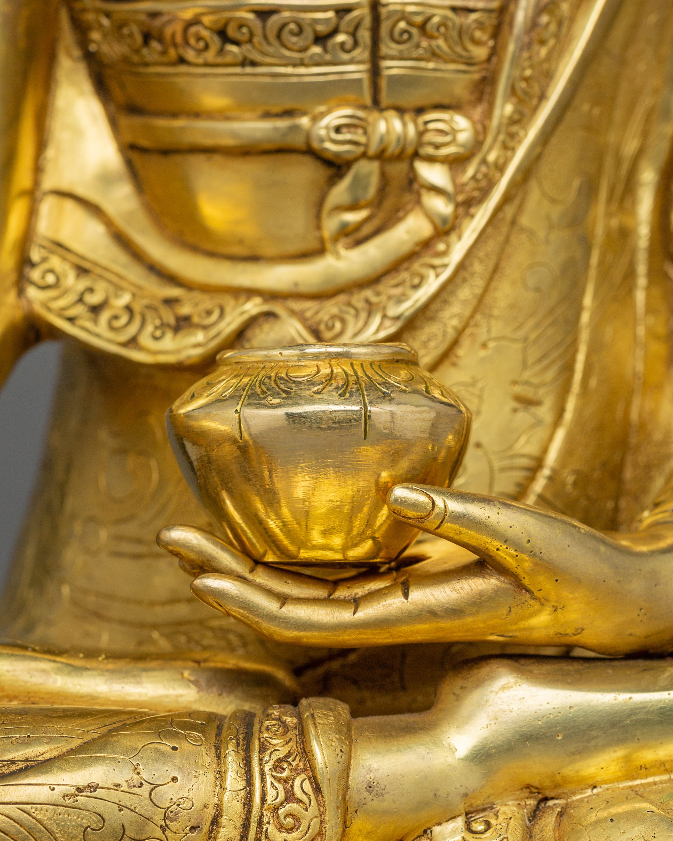 Buddhist Statue of Meditating Buddha Shakyamuni | Symbol of mindfulness practice