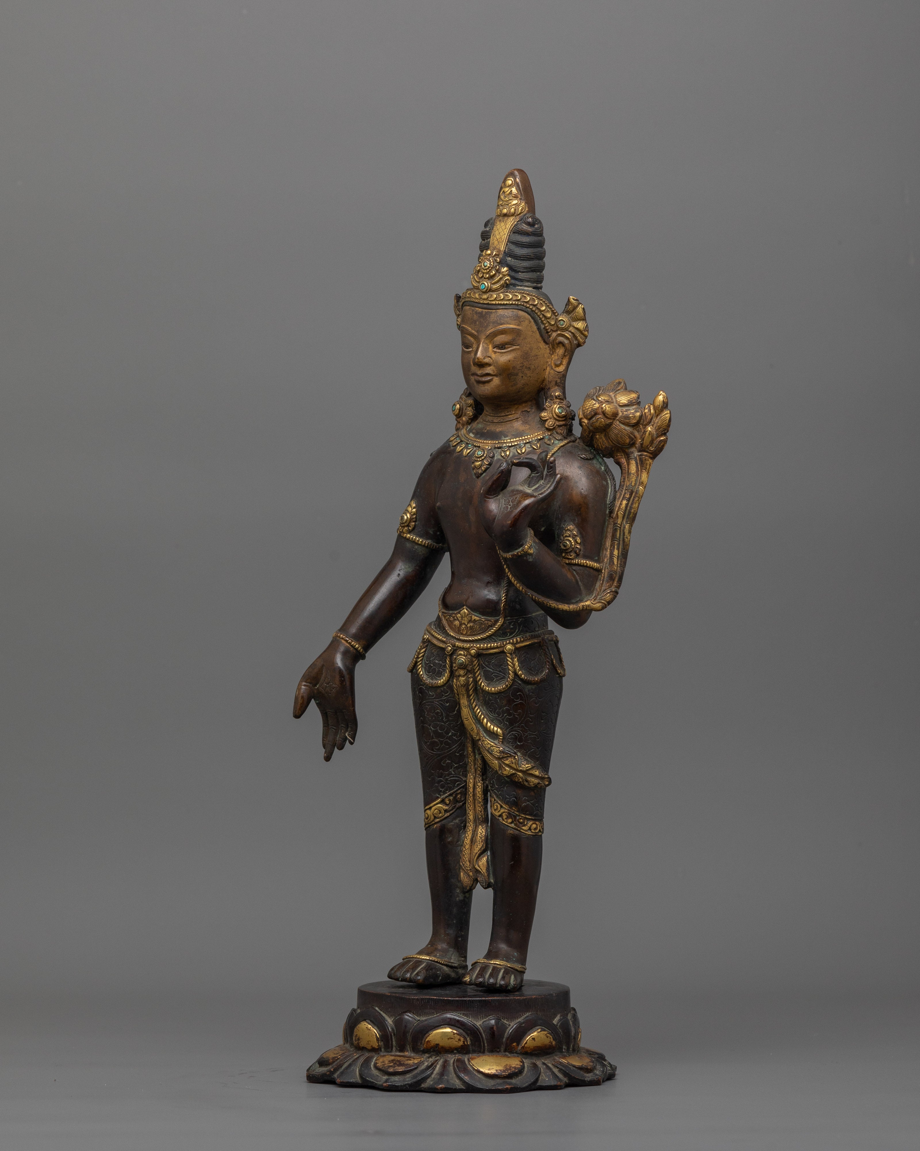 Standing Lokeshwor Bodhisattva Deity | A sacred Buddhist deity