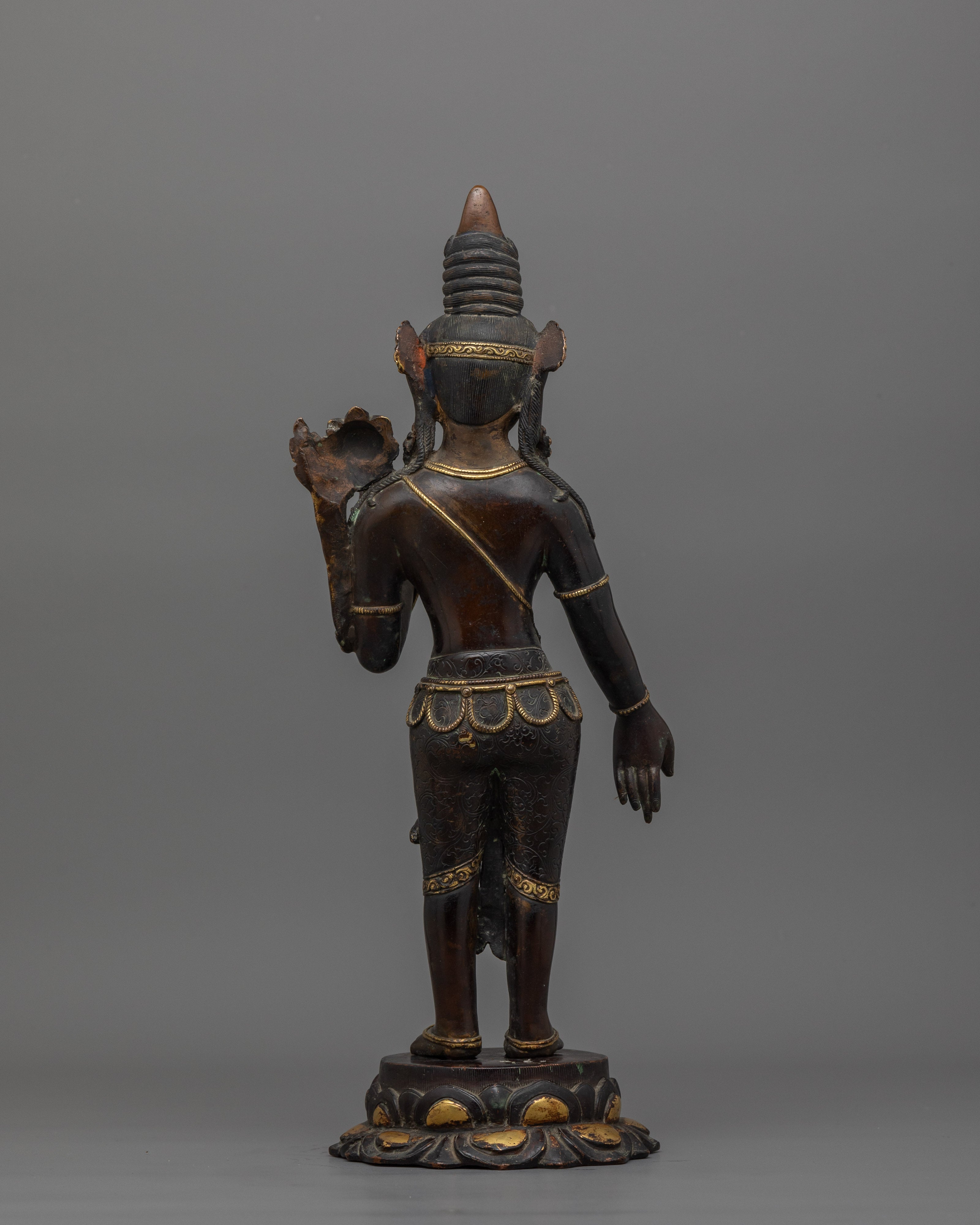 Standing Lokeshwor Bodhisattva Deity | A sacred Buddhist deity